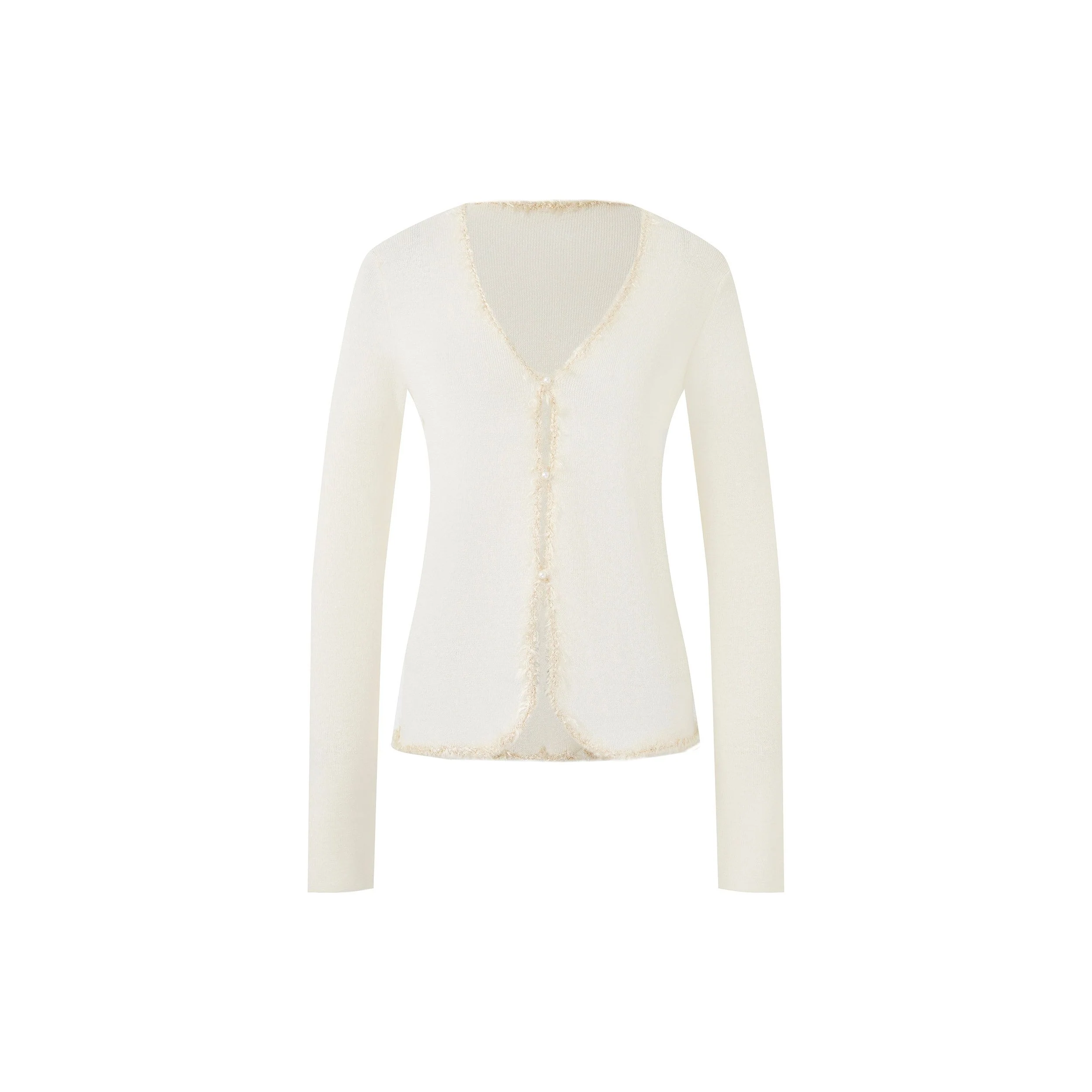 Fringed Knit Cardigan - Image 2