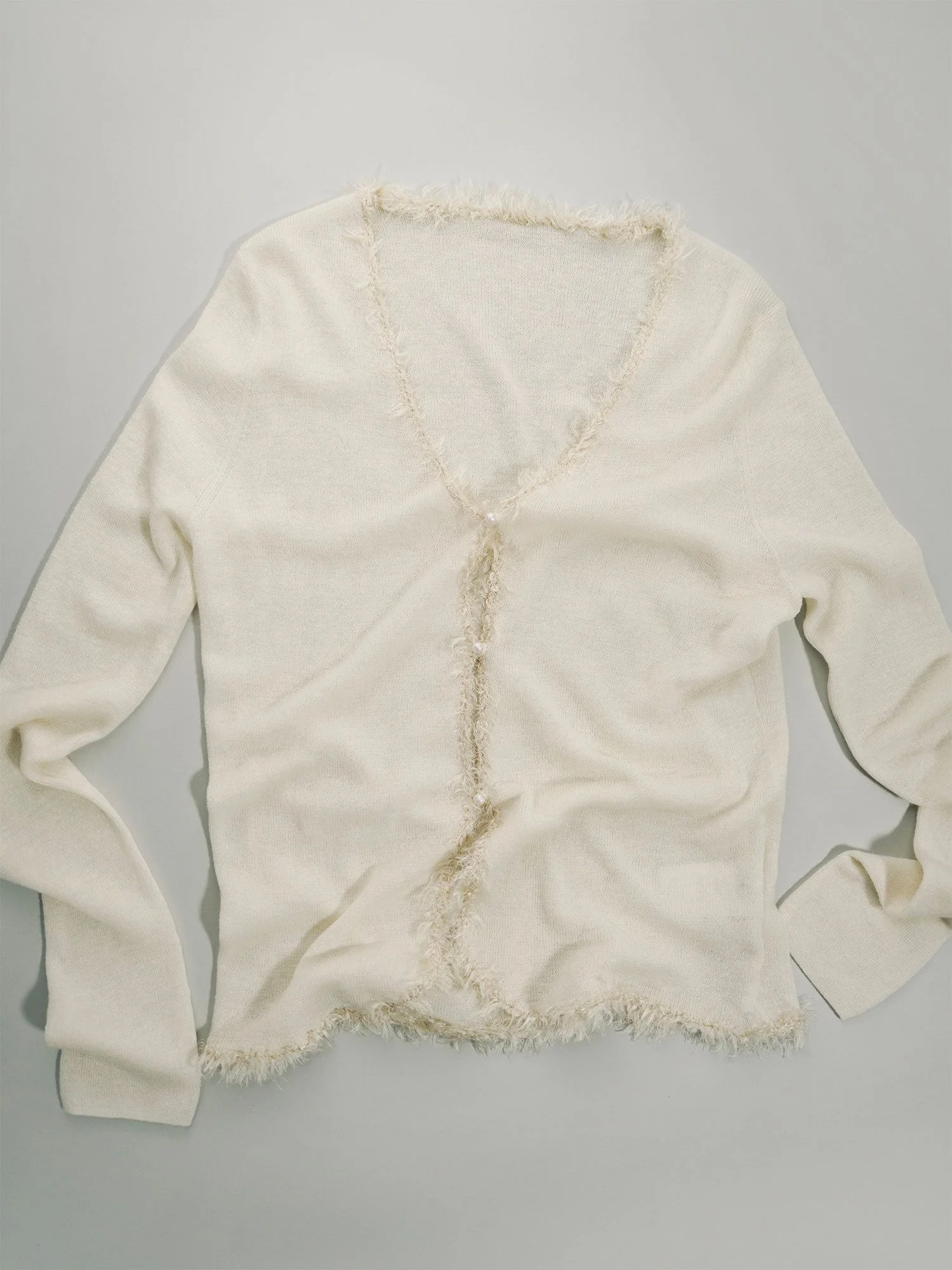Fringed Knit Cardigan - Image 4