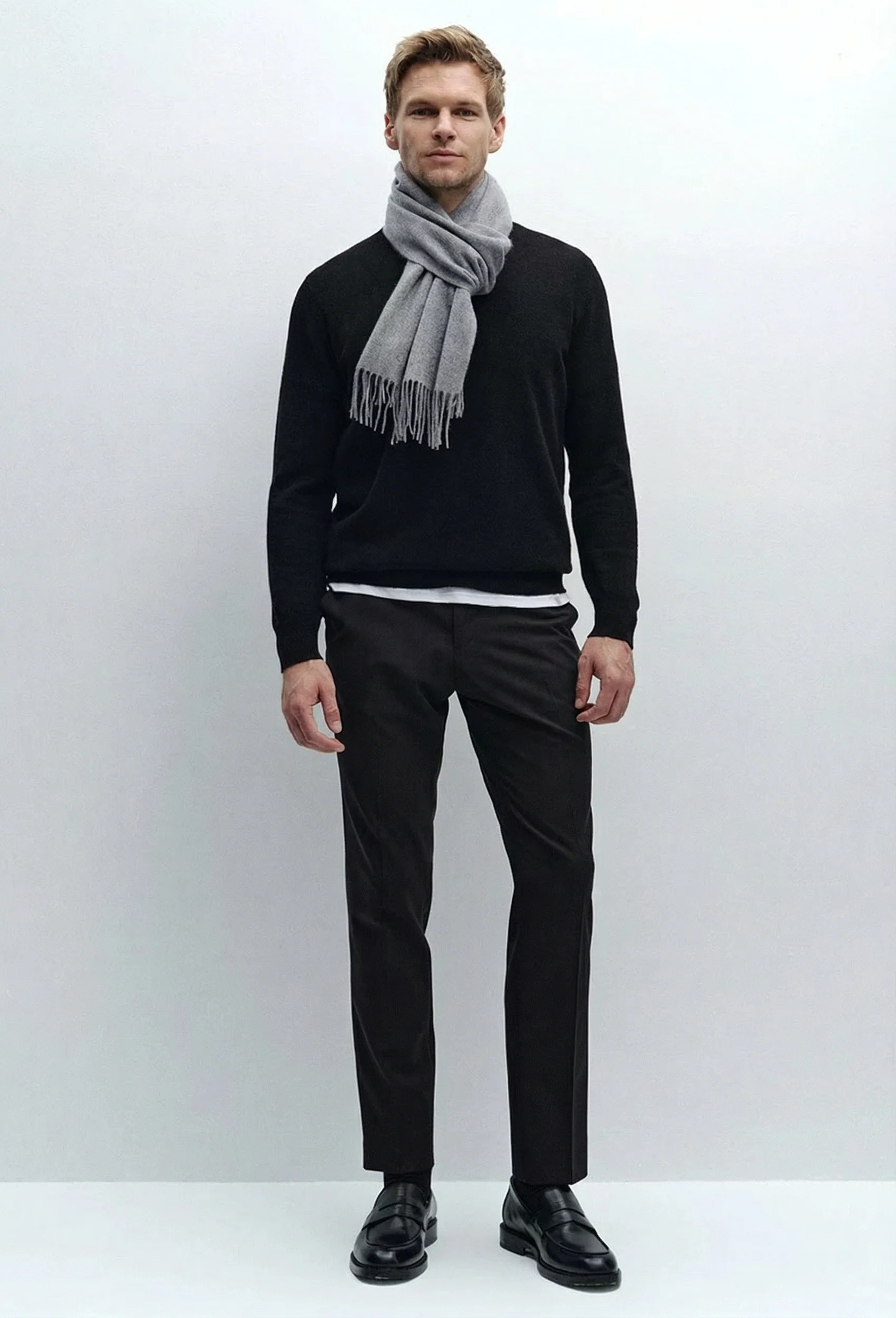 Fringed Knit Scarf - Image 2