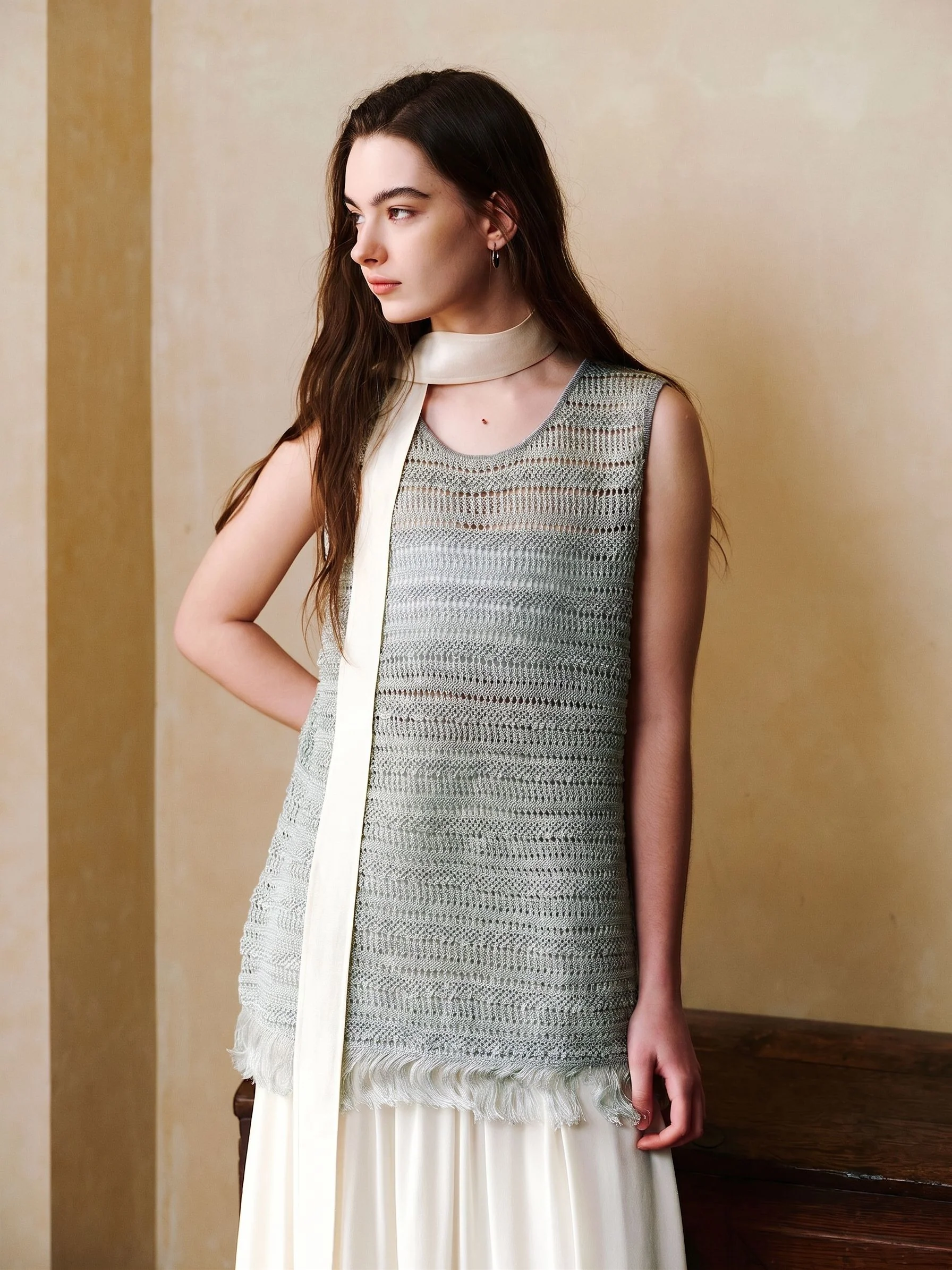 Fringed Knit Tank