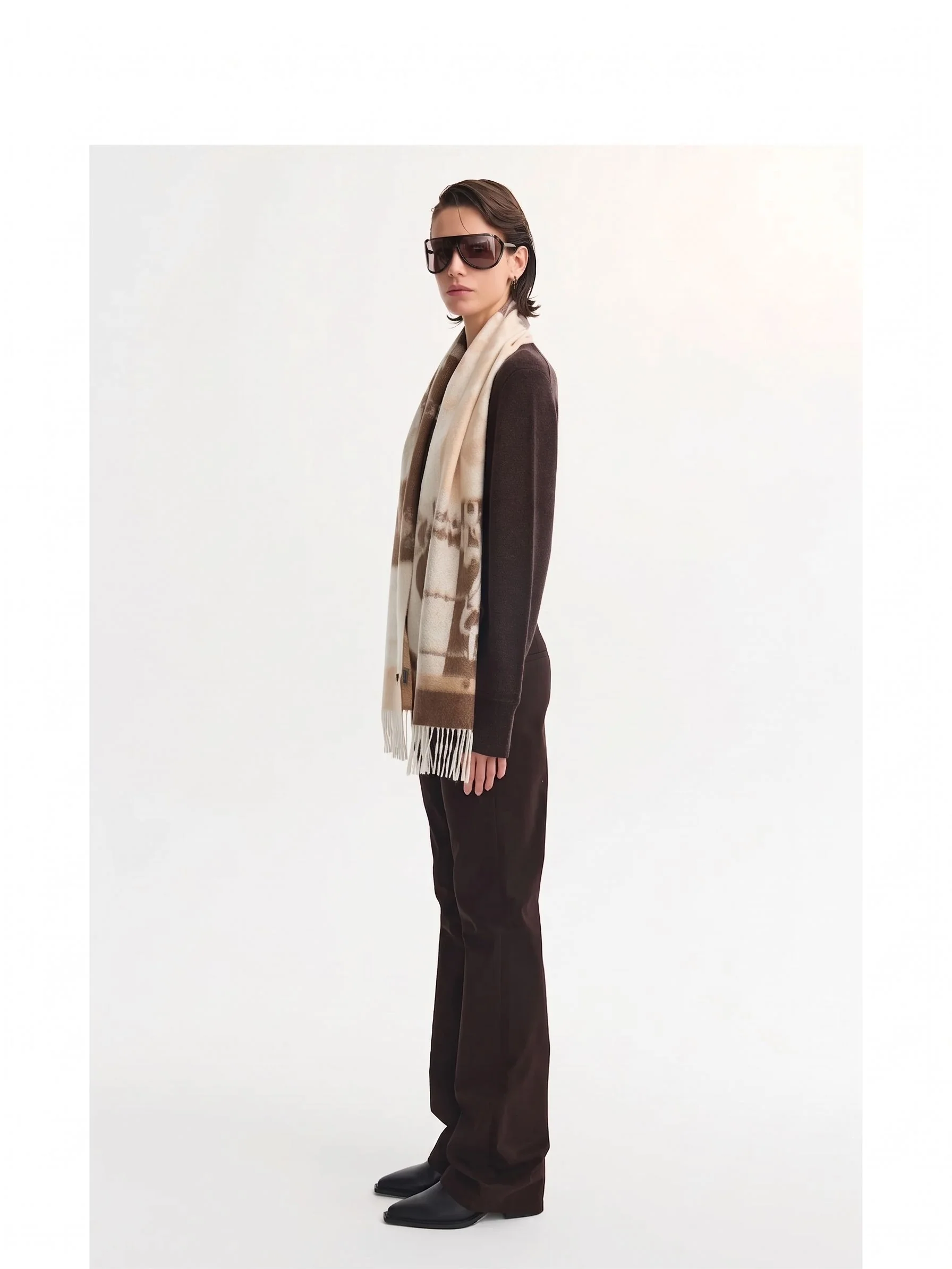 Fringed Motif Scarf - Image 3