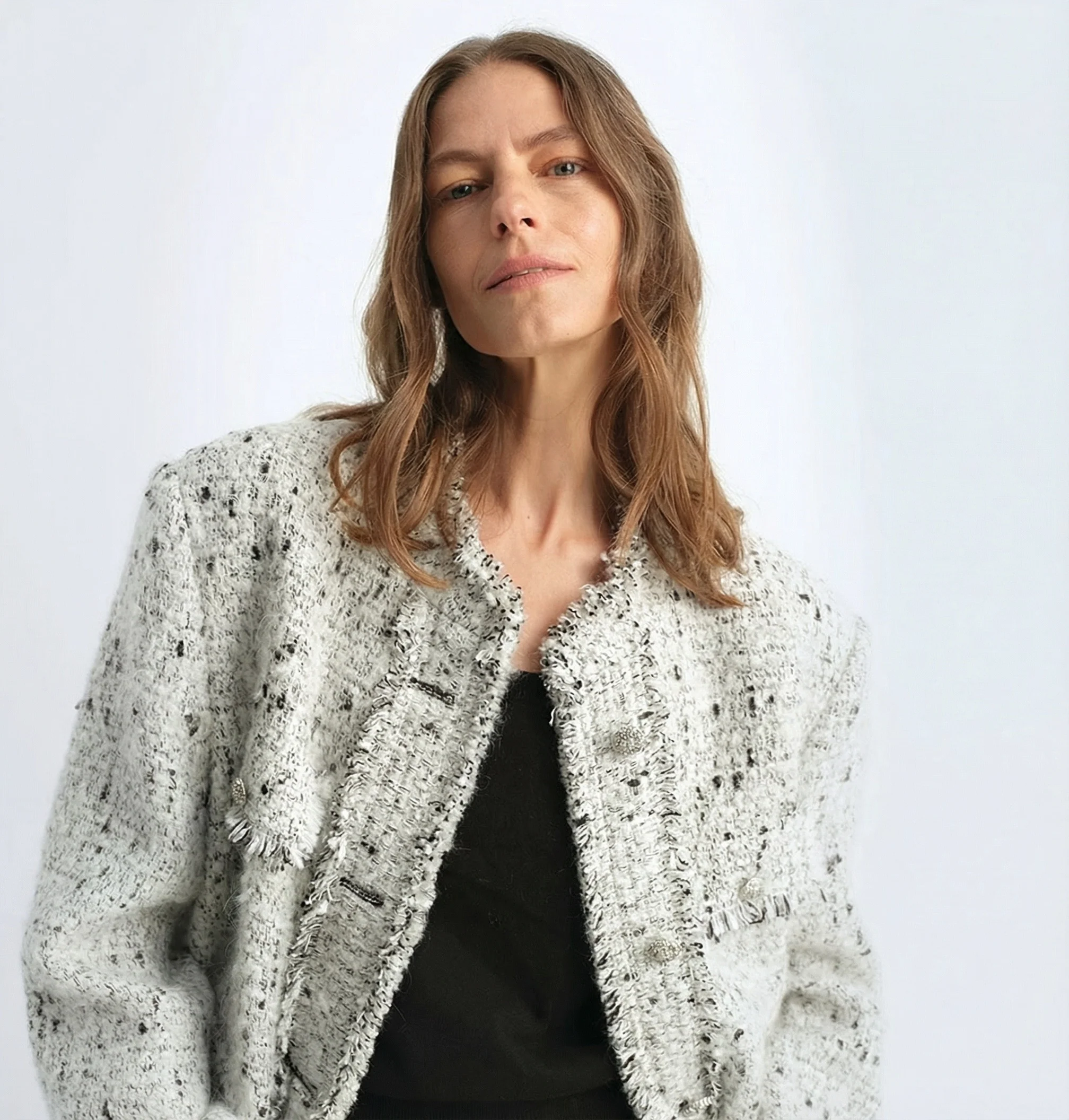 Fringed Tweed Jacket - Image 4