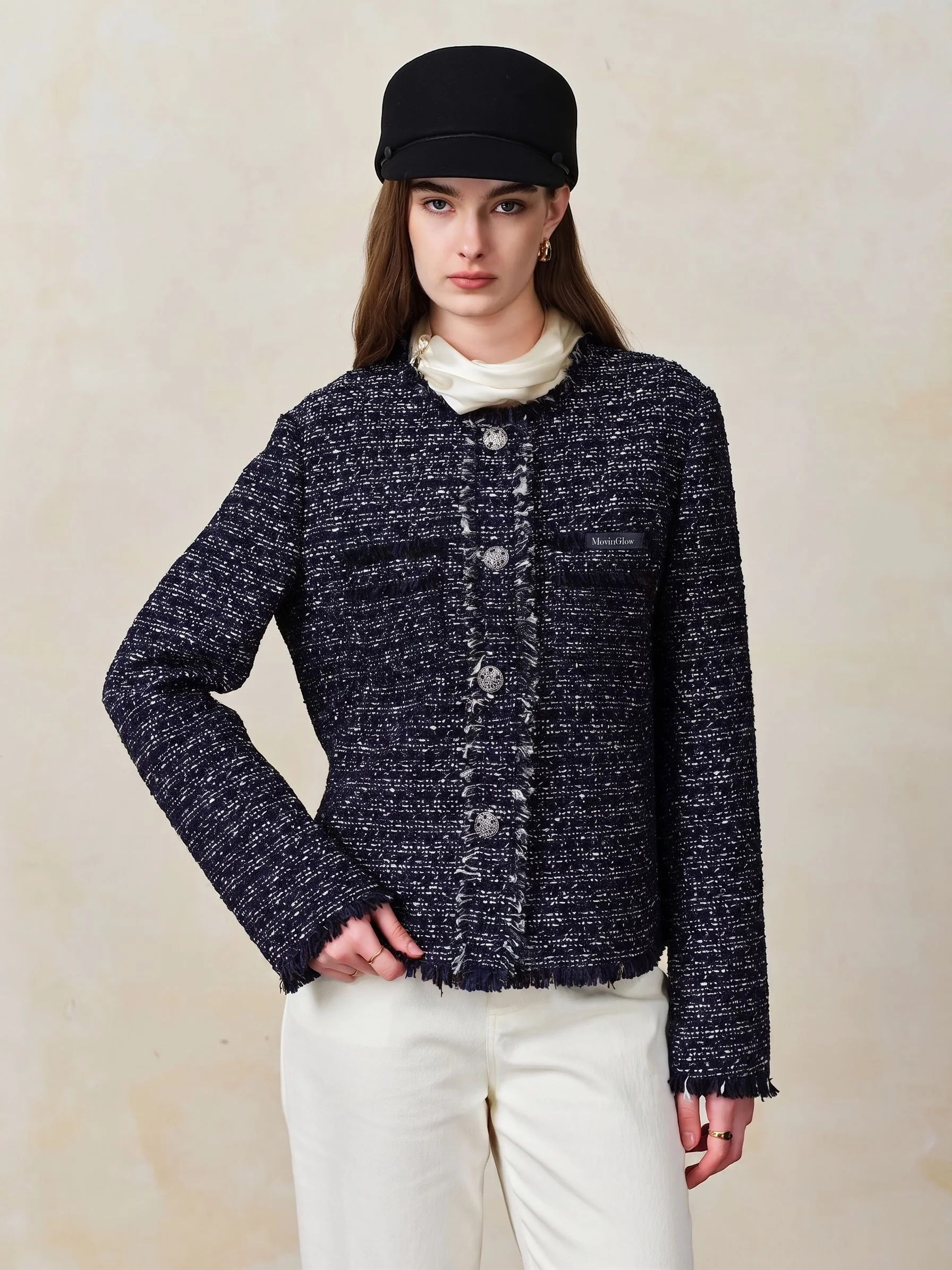Fringed Tweed Jacket