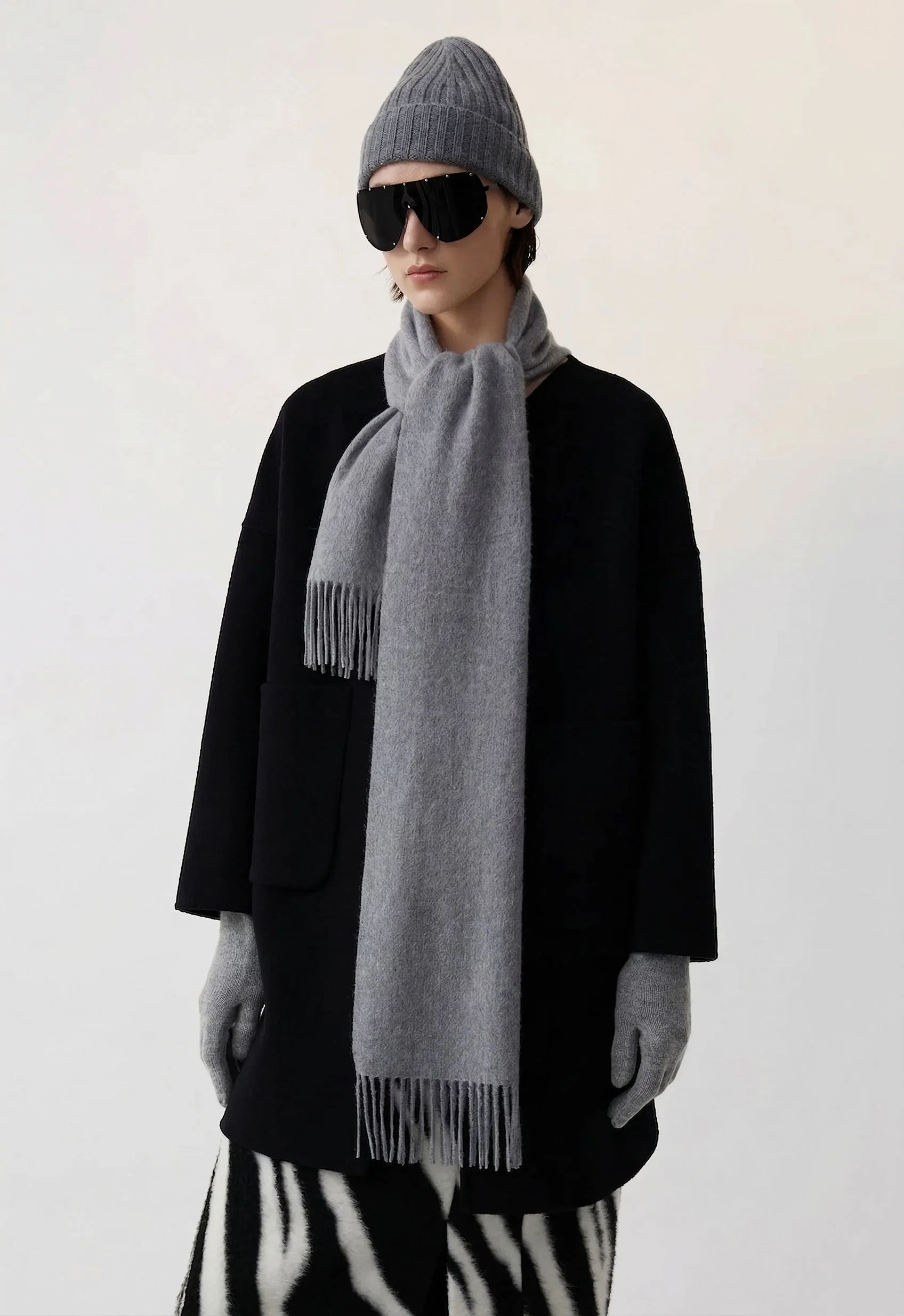 Fringed Wrap Scarf - Image 2
