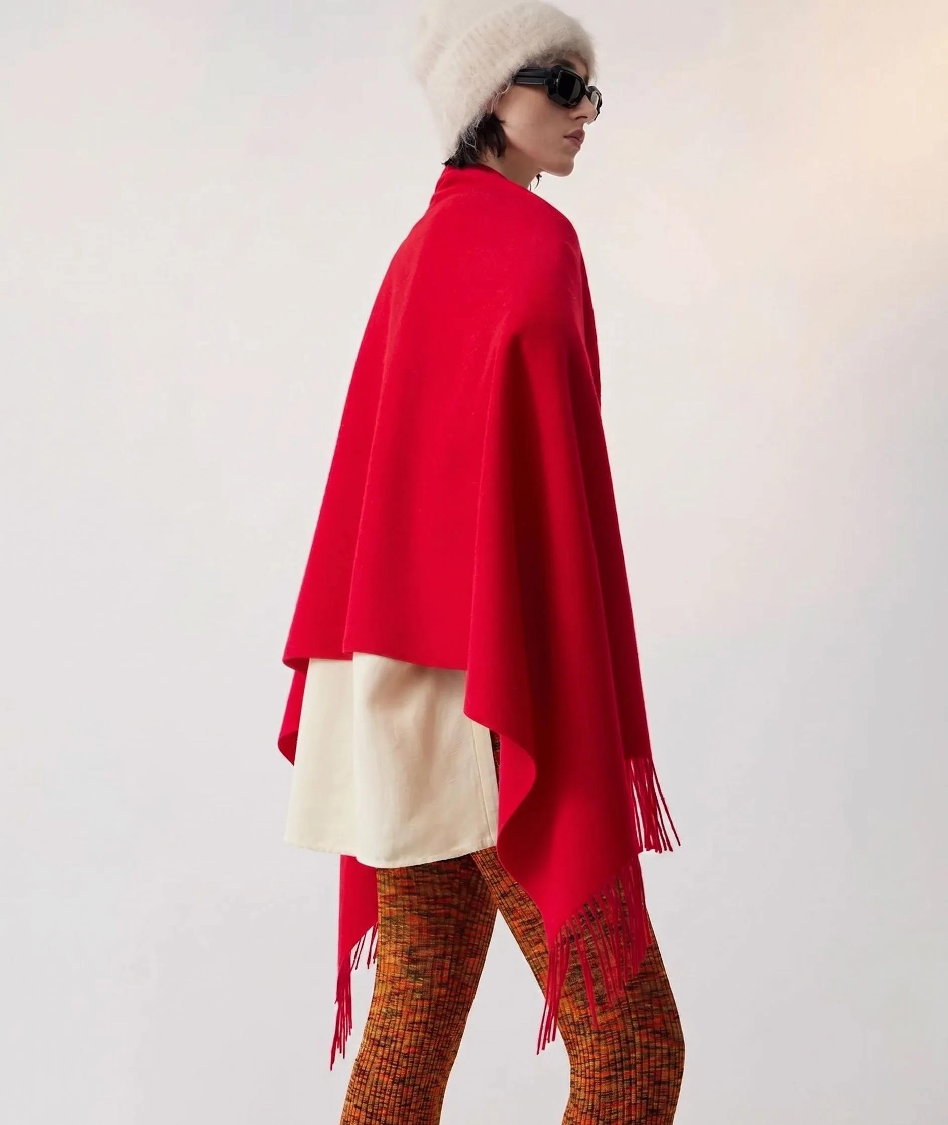 Fringed Wrap Scarf - Image 11