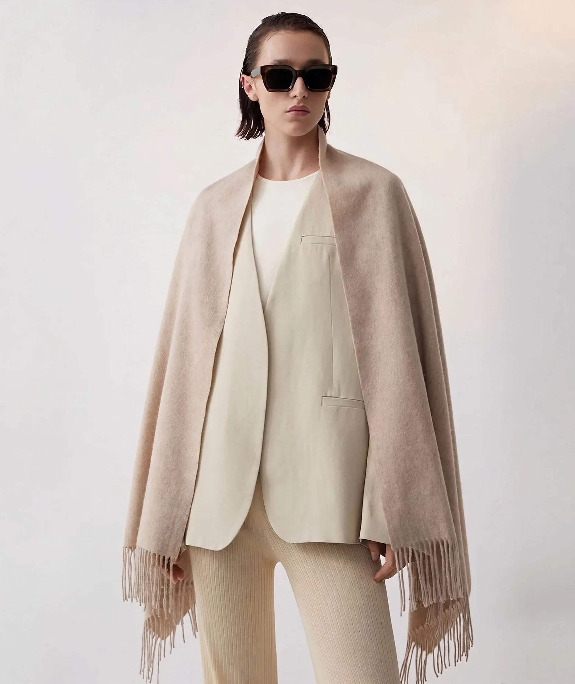 Fringed Wrap Scarf - Image 7