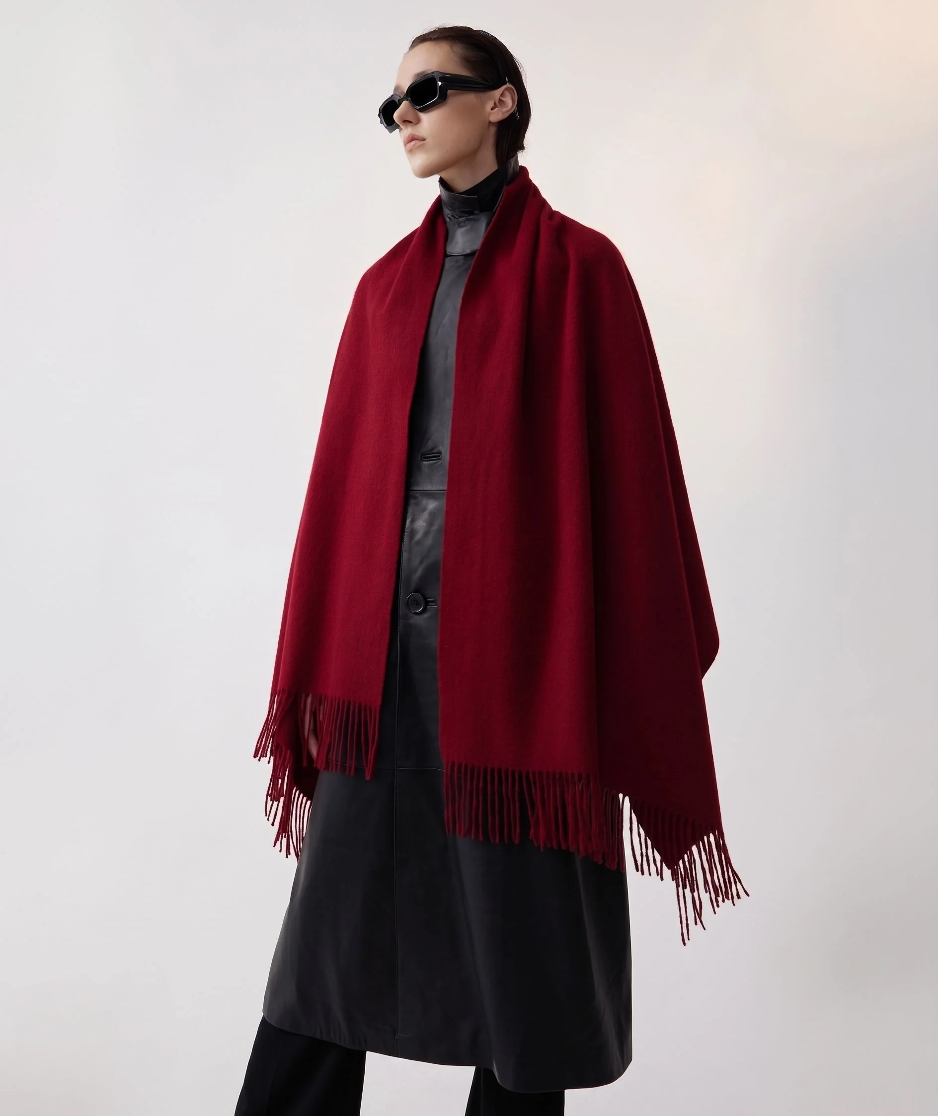 Fringed Wrap Scarf - Image 9