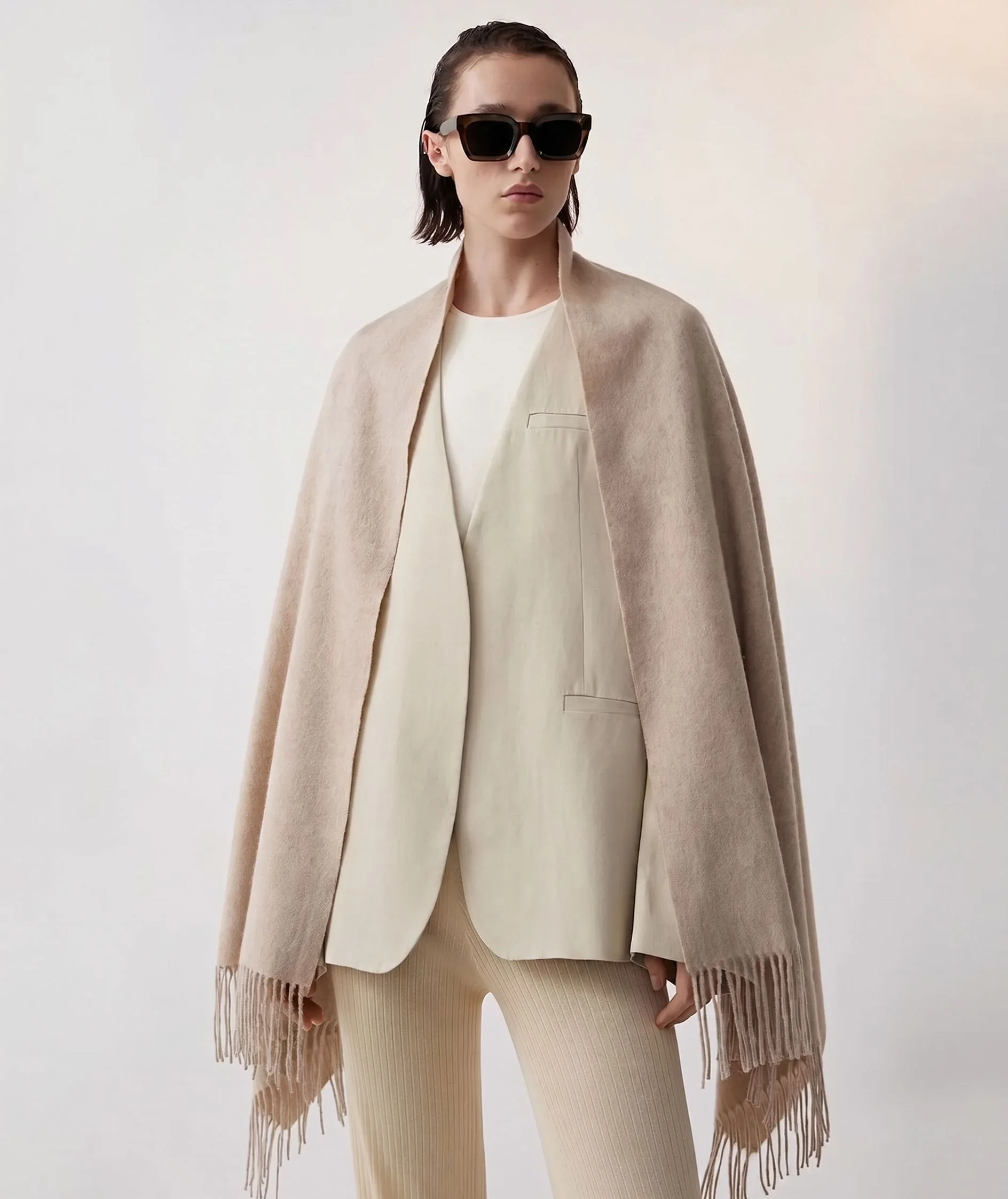 Fringed Wrap Scarf - Image 10
