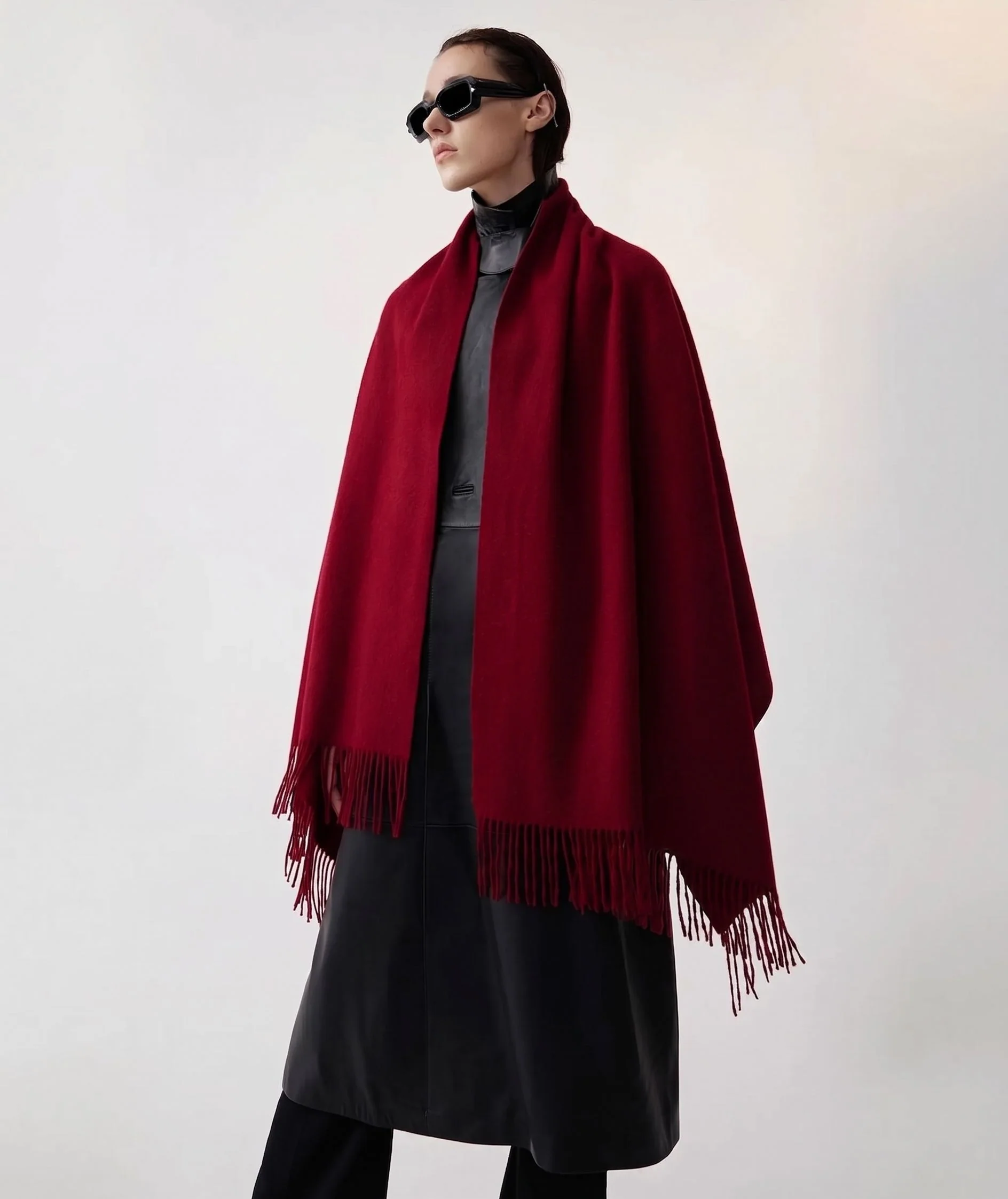 Fringed Wrap Scarf - Image 11