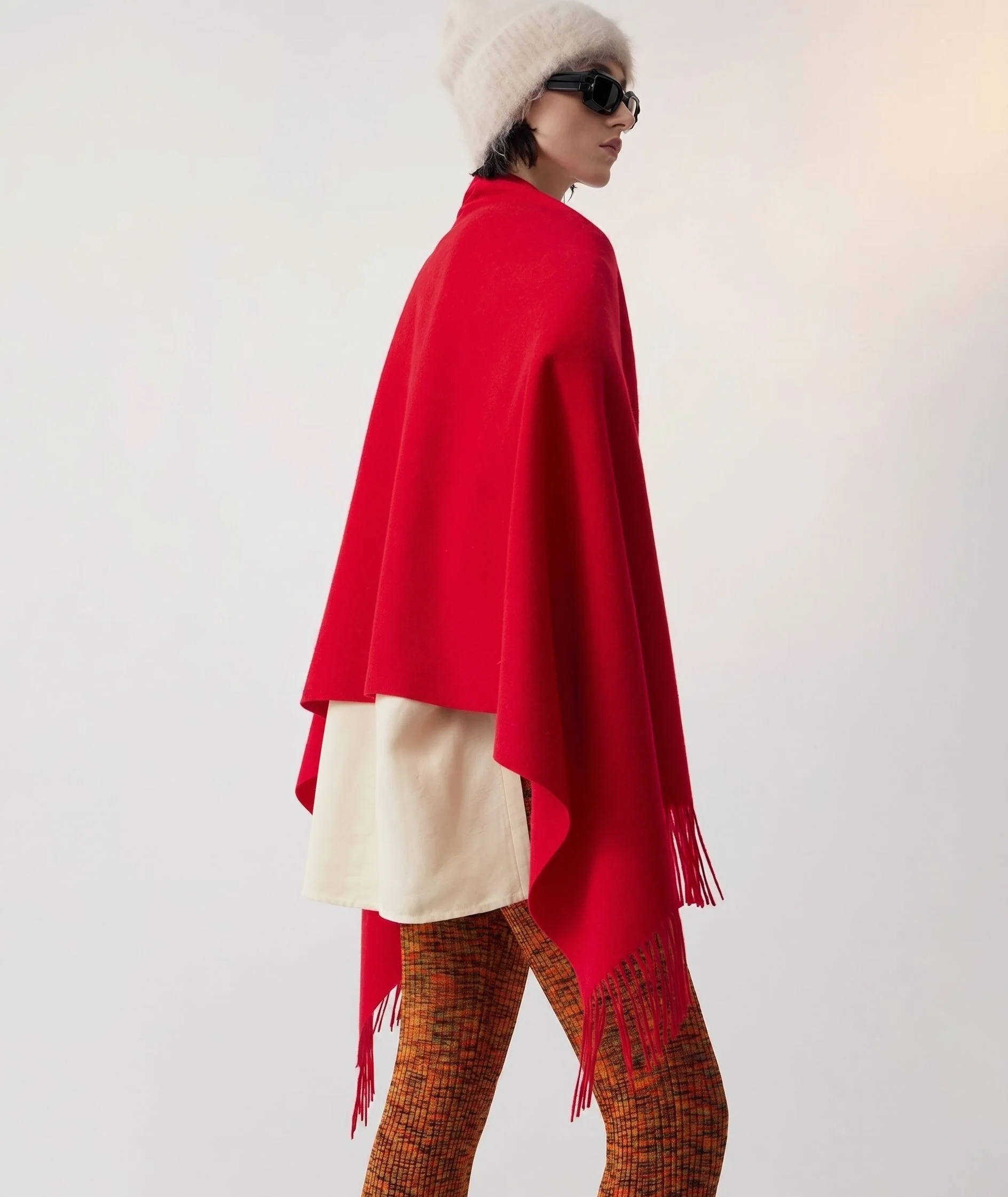 Fringed Wrap Scarf - Image 13
