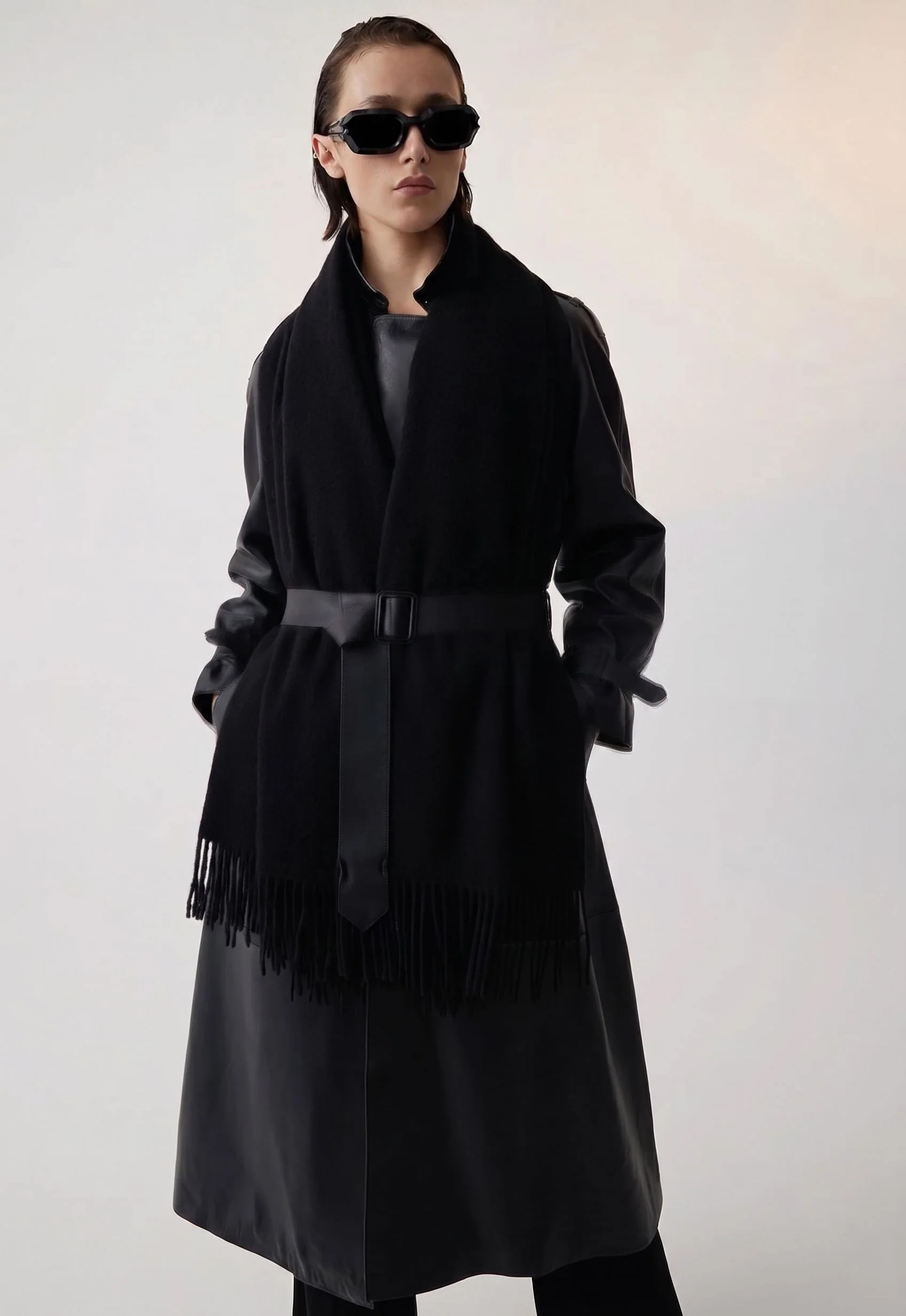 Fringed Wrap Scarf - Image 4
