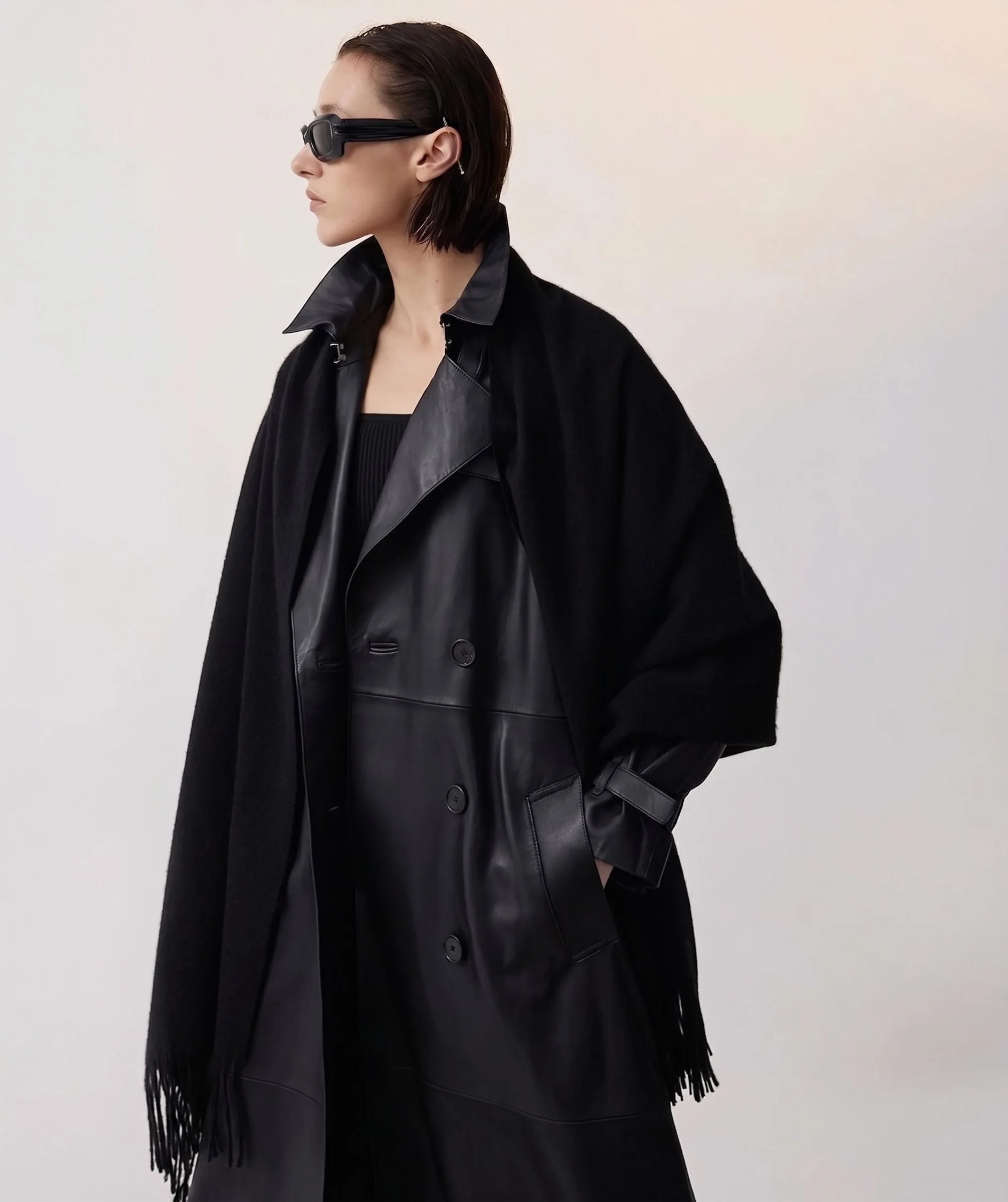 Fringed Wrap Scarf - Image 6