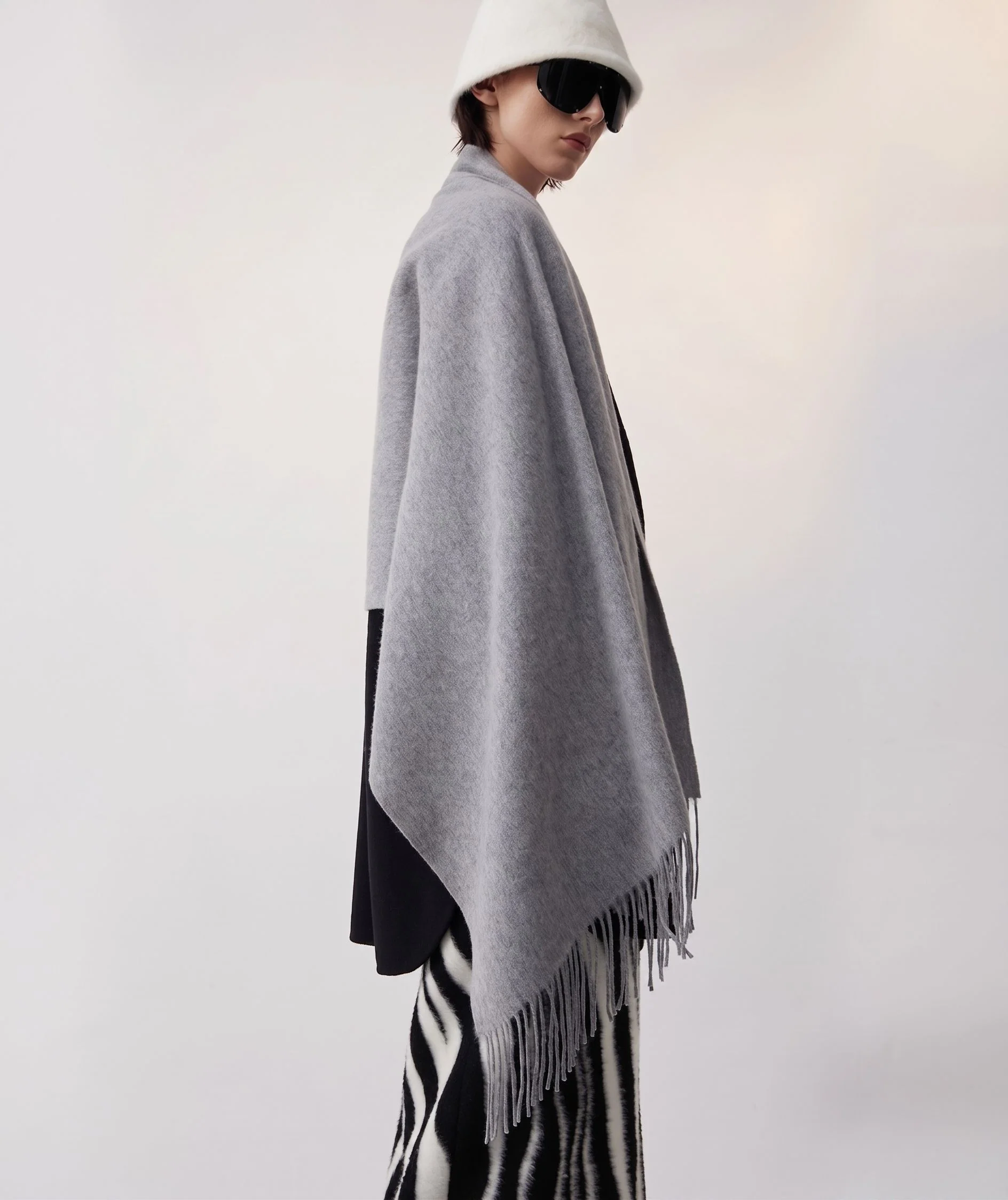 Fringed Wrap Scarf - Image 8