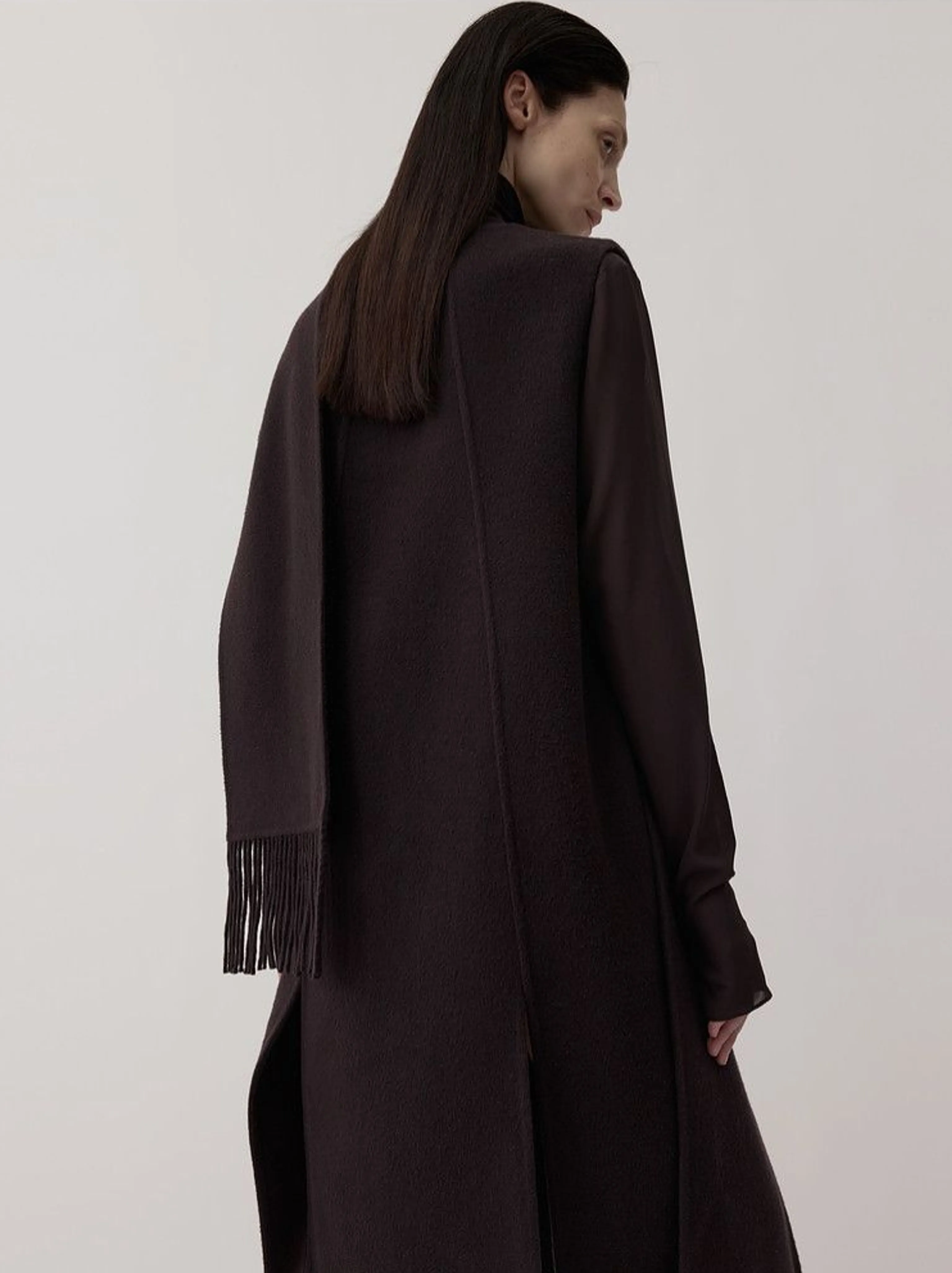 Fringed Wrap Shift Dress - Image 3