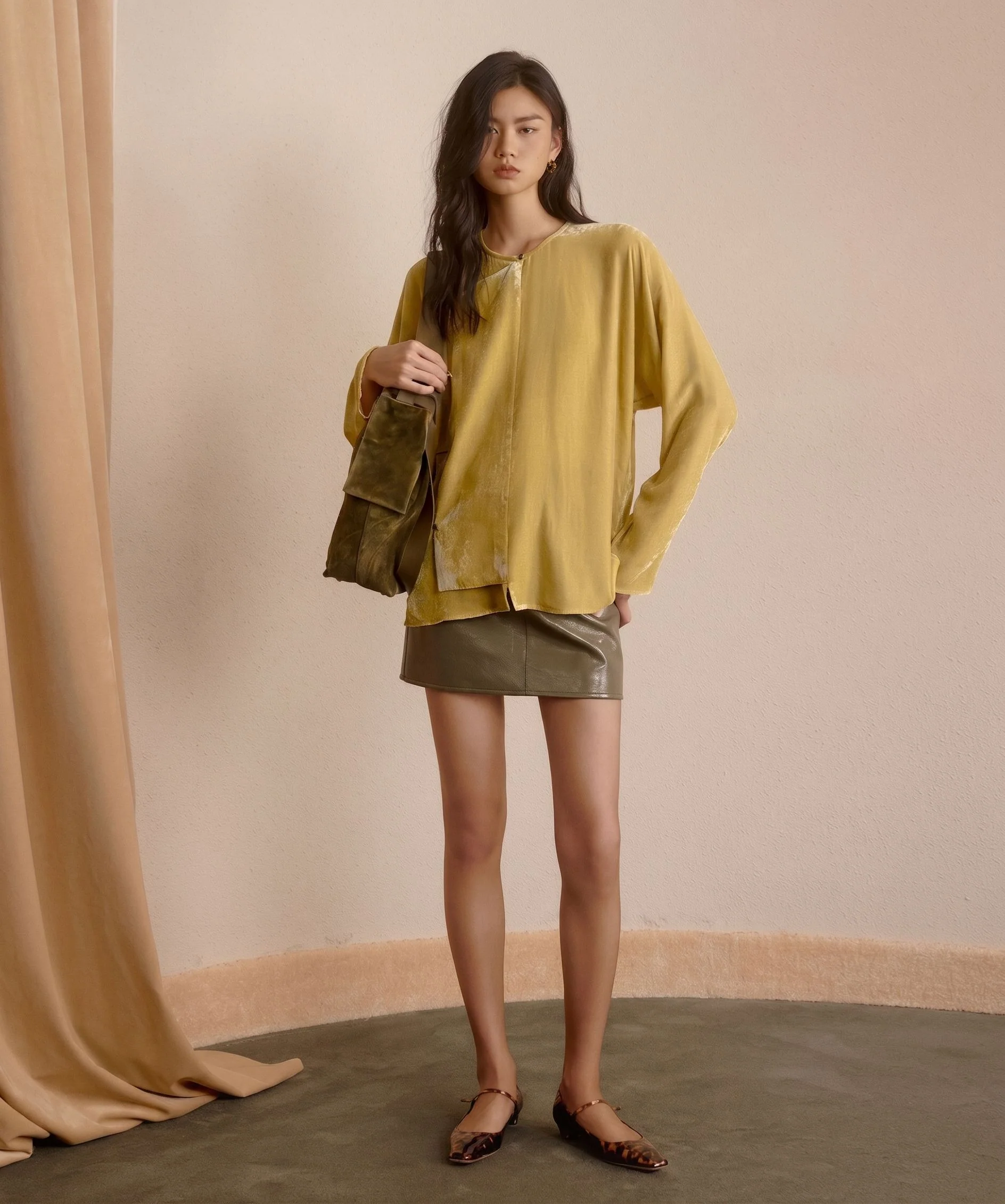 Frog-Closure Blouse