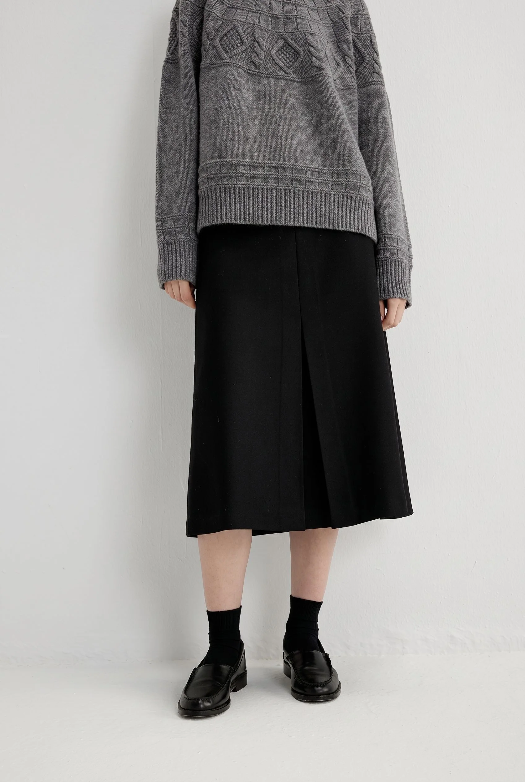 Front Pleat Midi Skirt - Image 4