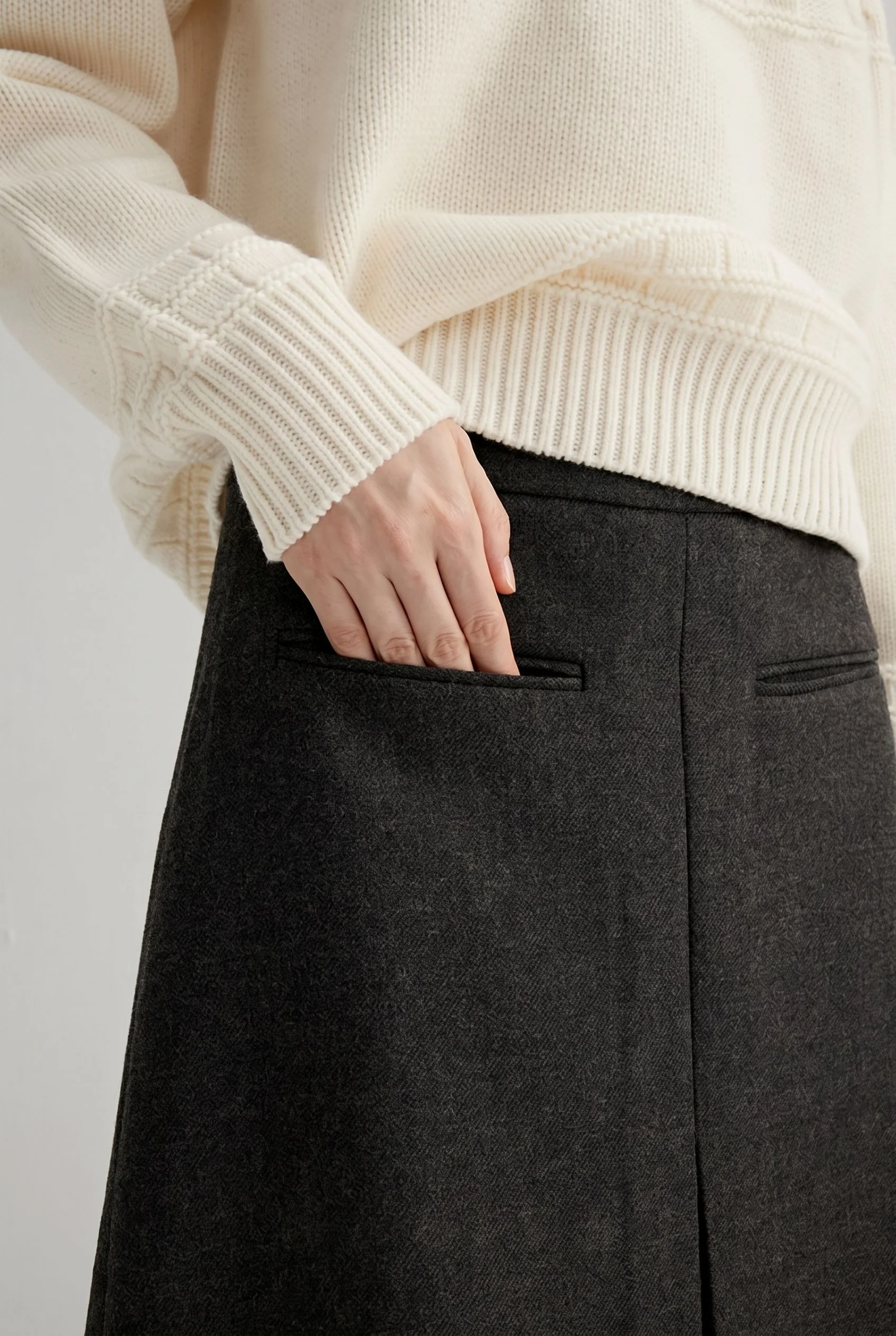 Front Pleat Midi Skirt - Image 6