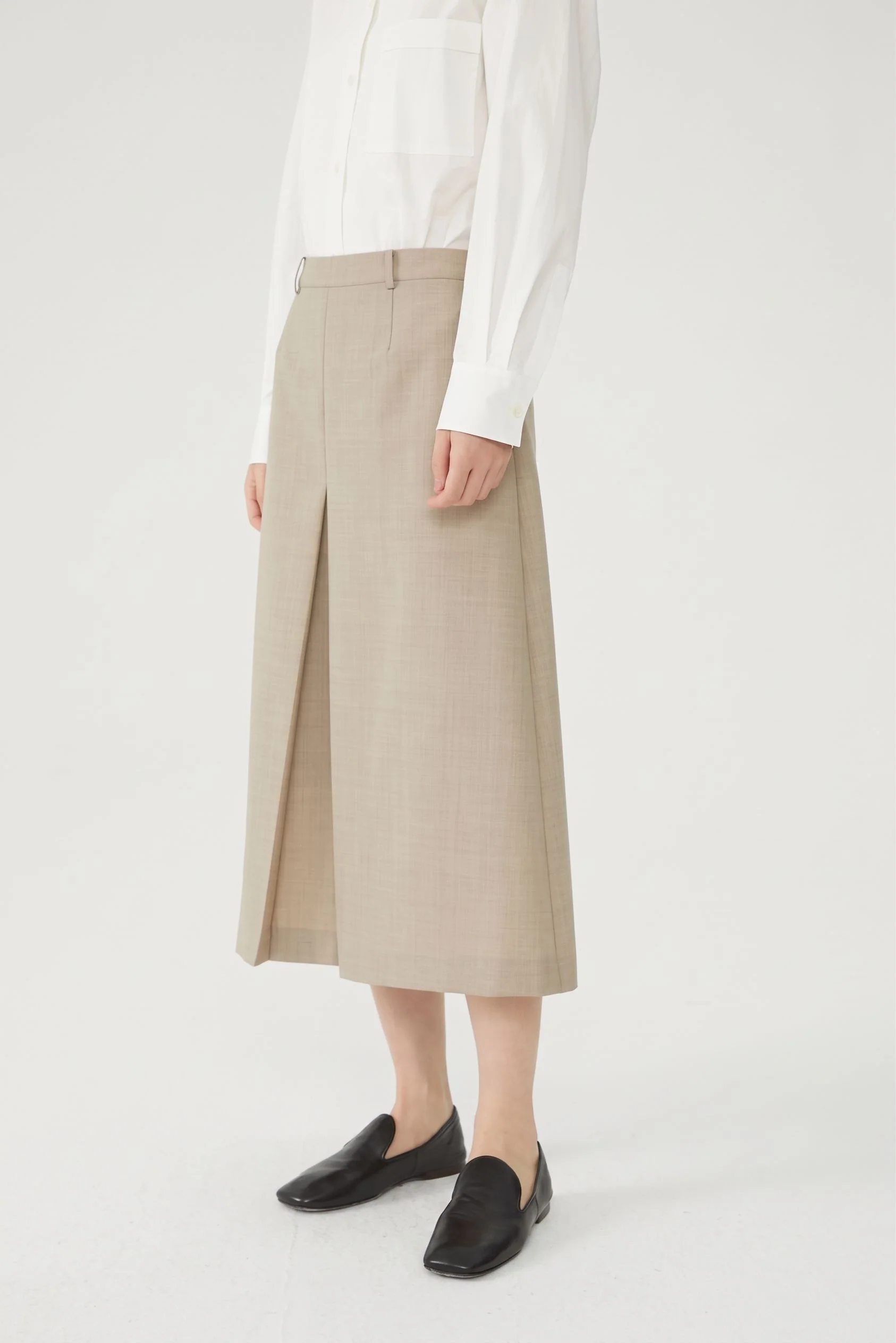 Front Pleat Midi Skirt - Image 3