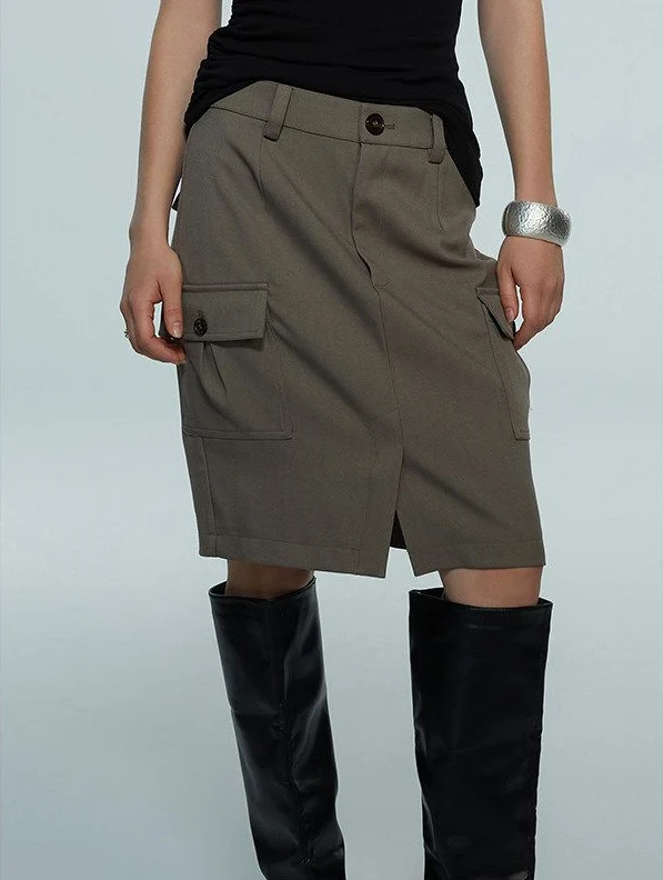 Front-Slit Cargo Skirt - Image 6