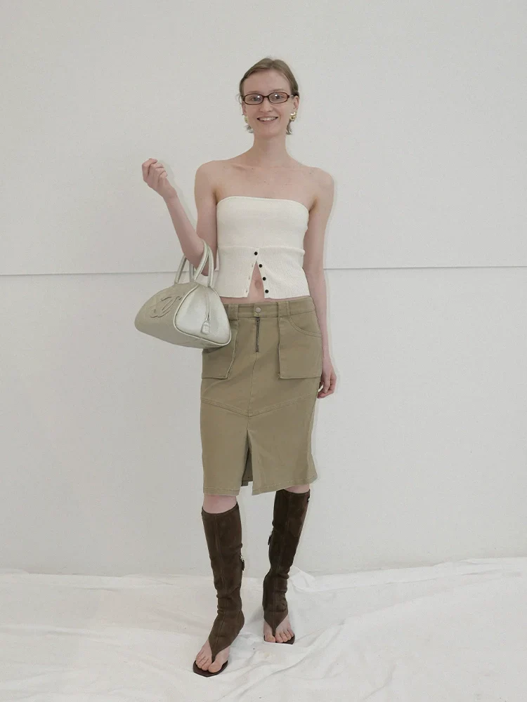 Front Slit Utility Skirt - Image 4