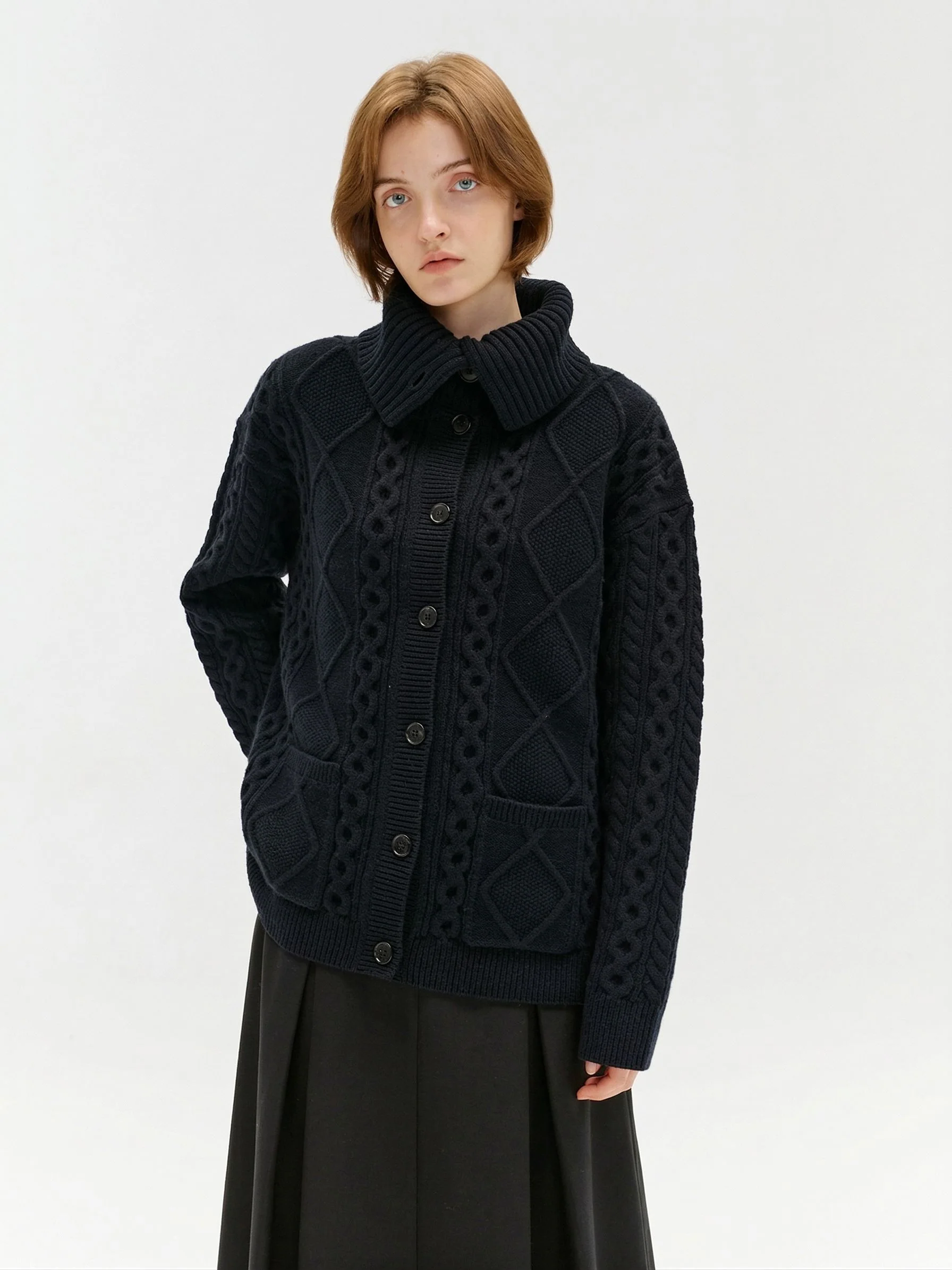 Funnel Collar Cardigan - Image 2