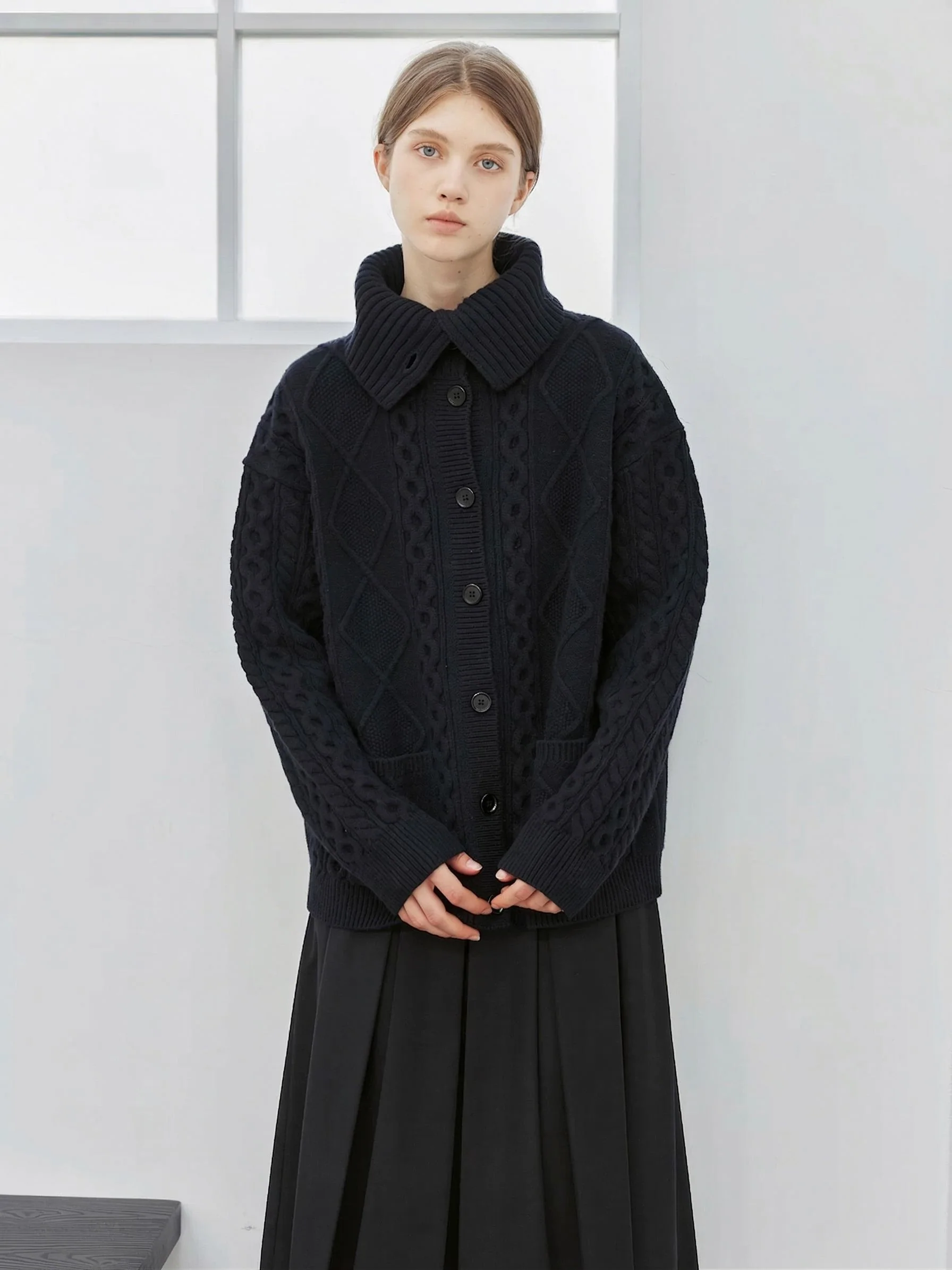Funnel Collar Cardigan - Image 5