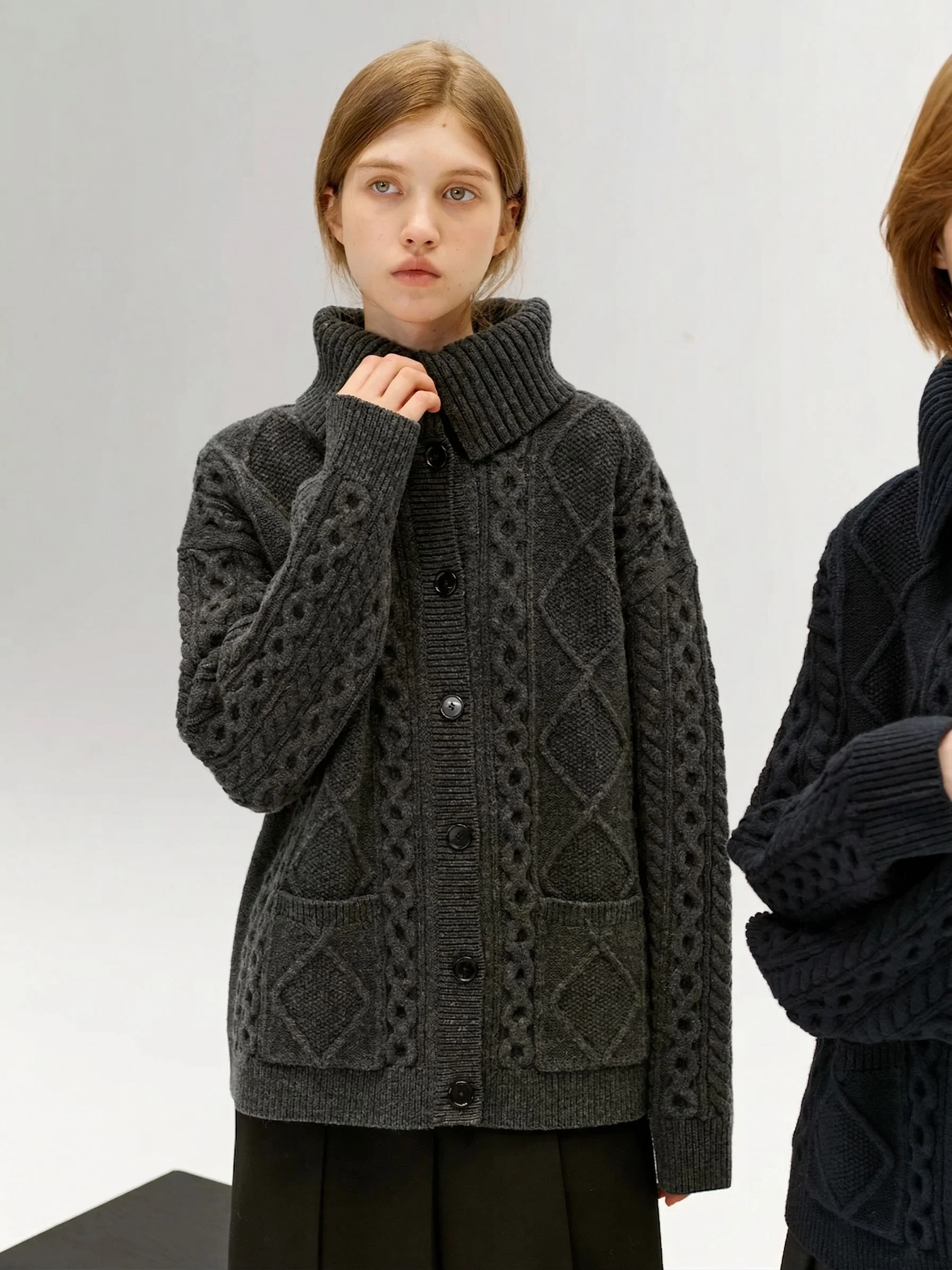 Funnel Collar Cardigan - Image 6