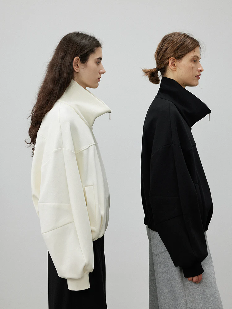 Funnel Collar Zip Blouson - Image 2