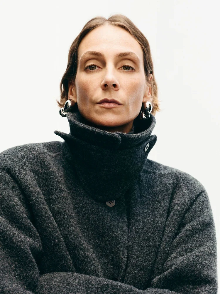Funnel Neck Overcoat - Image 3