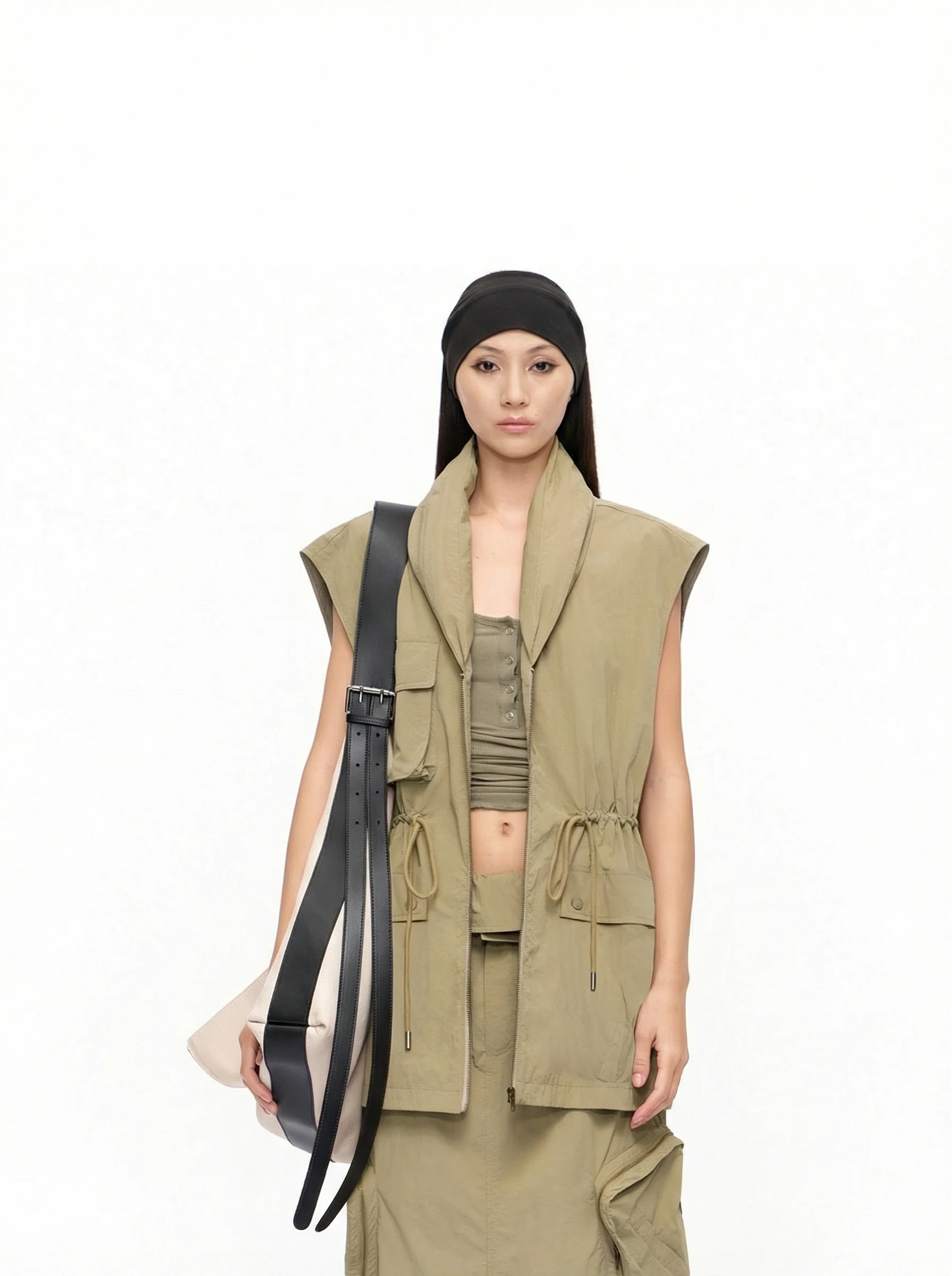 Funnel-Neck Utility Vest