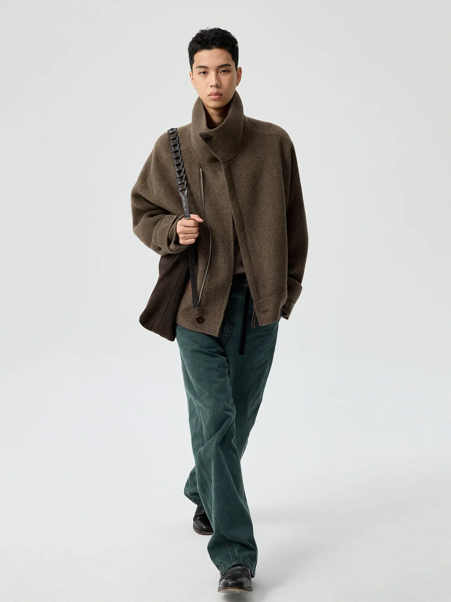 Funnel-Neck Wool-Blend Jacket - Image 5