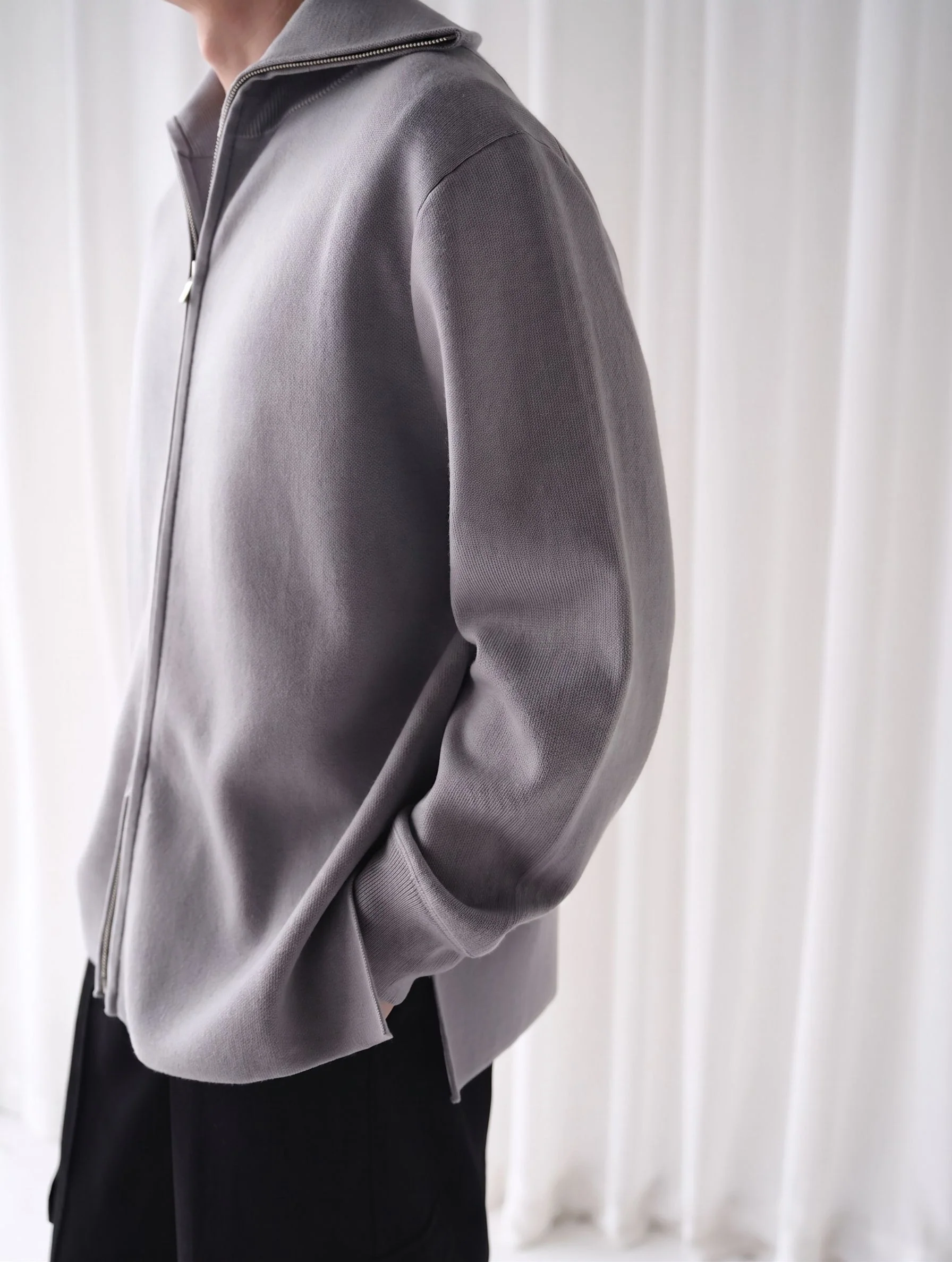 Funnel Neck Zip Cardigan - Image 6