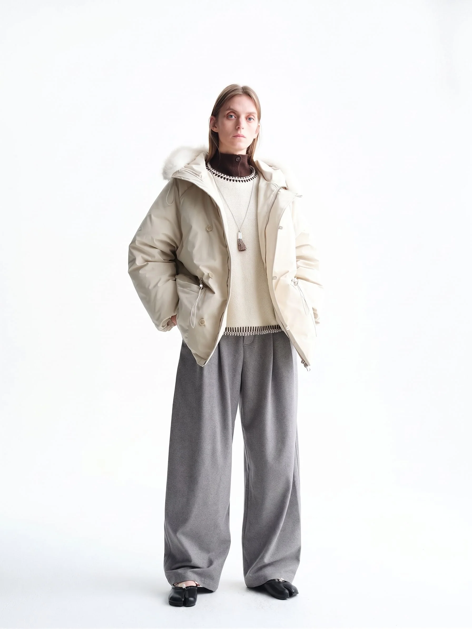 Fur Collar Down Jacket - Image 3