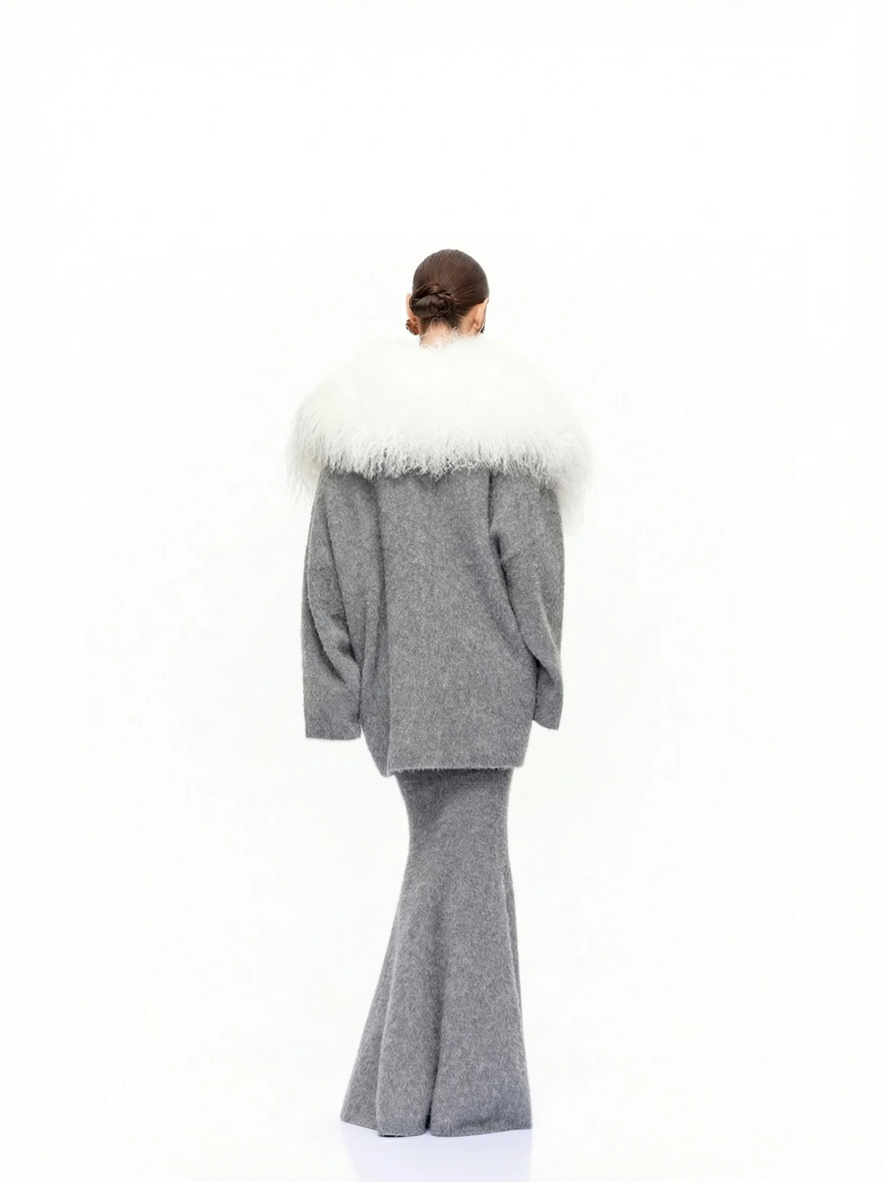 Fur-Collar Knit Set - Image 3