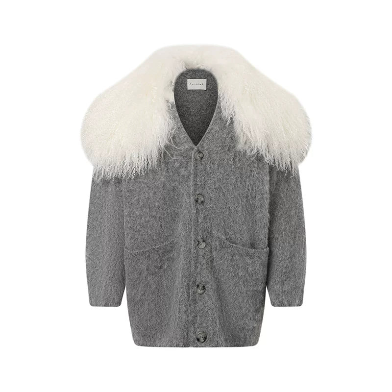 Fur-Collar Knit Set - Image 6