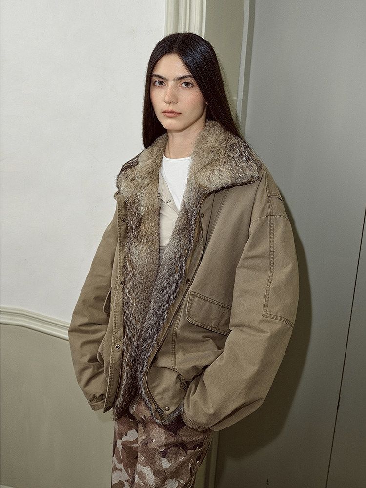 Fur Collar Utility Jacket - Image 3