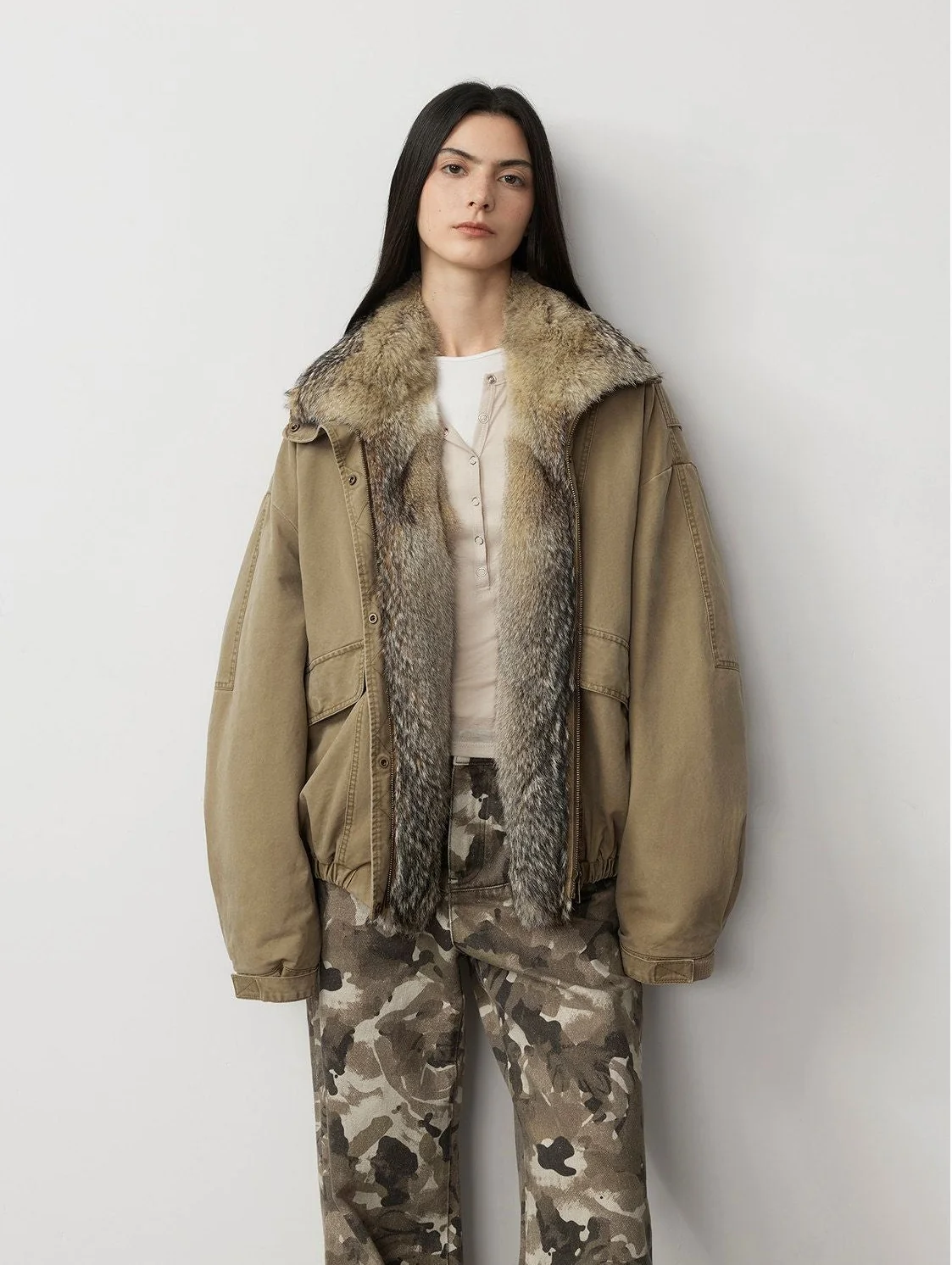 Fur Collar Utility Jacket - Image 7