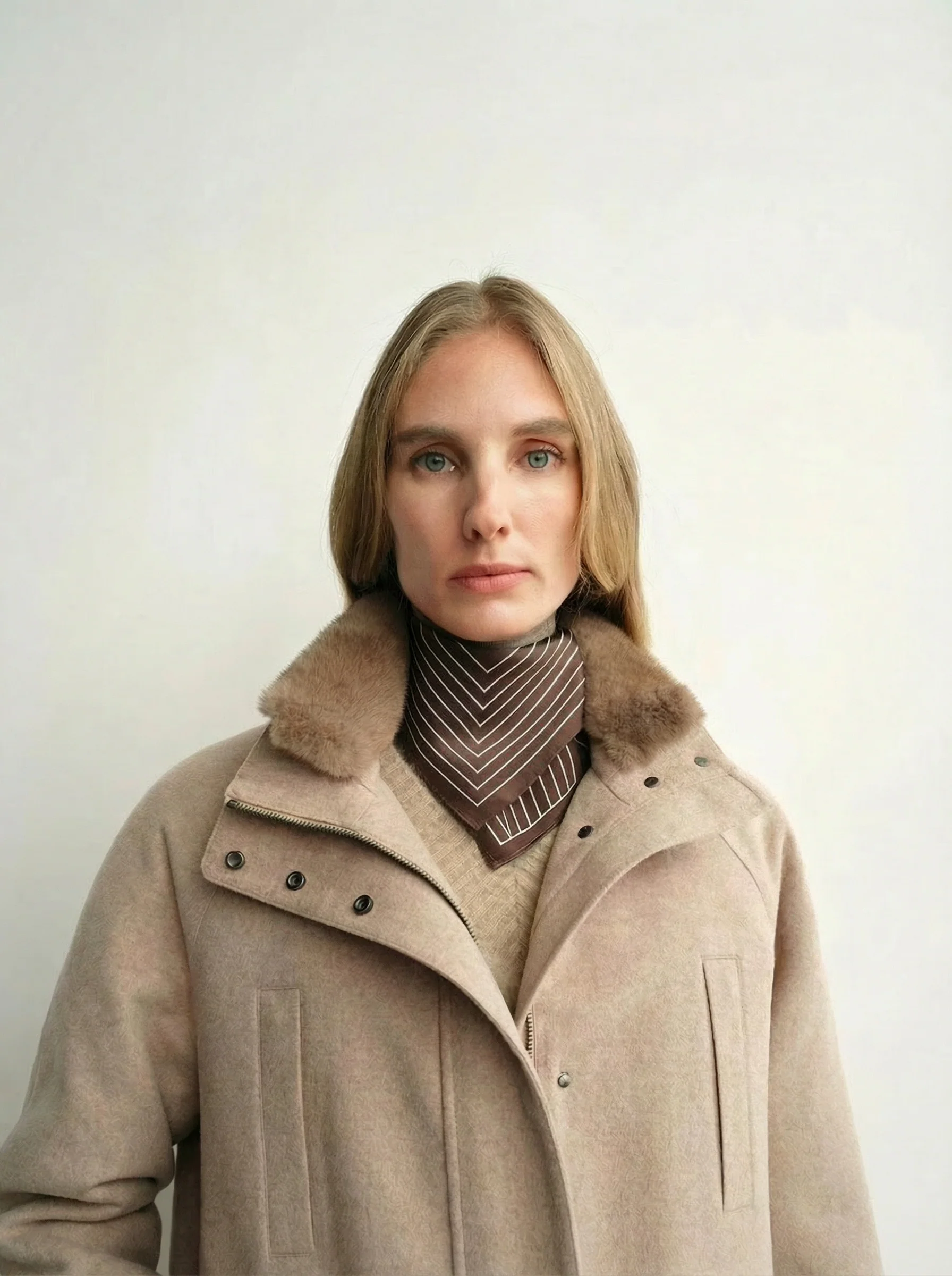 Fur Collar Wool Parka