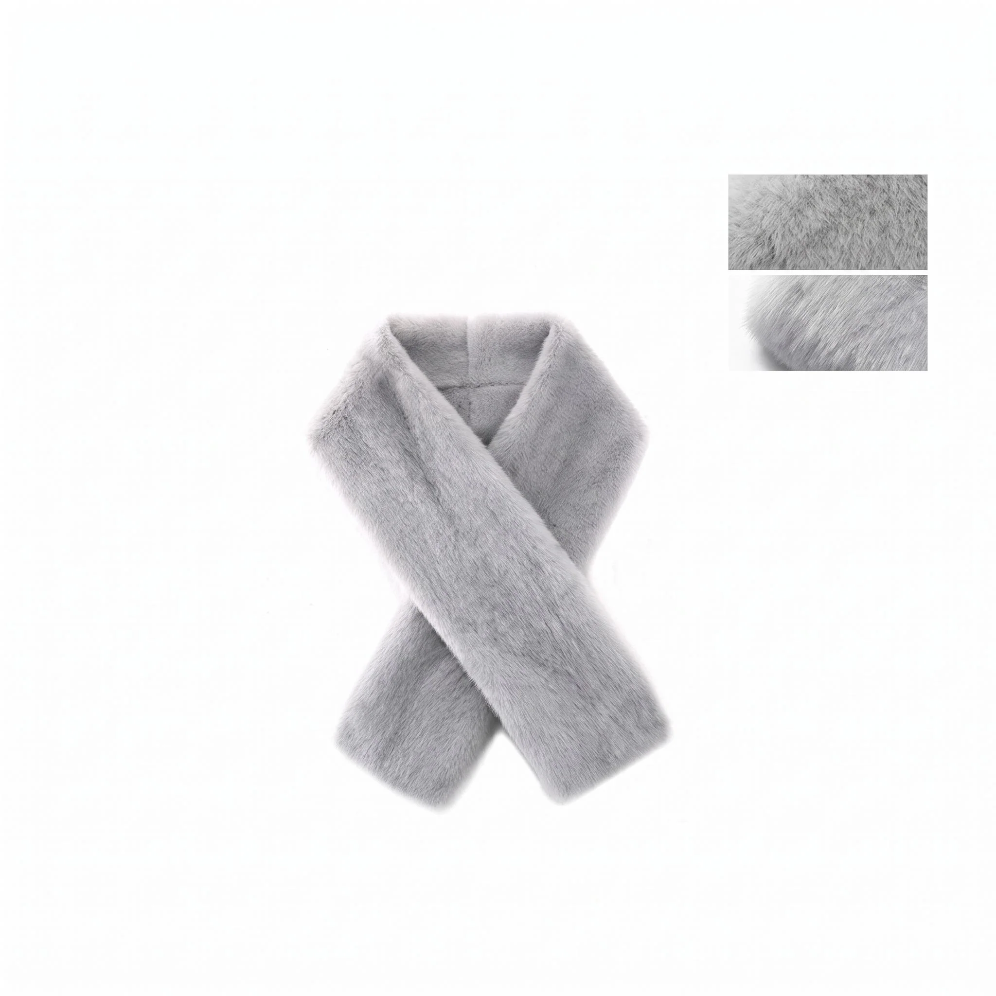 Fur Cross Scarf - Image 3
