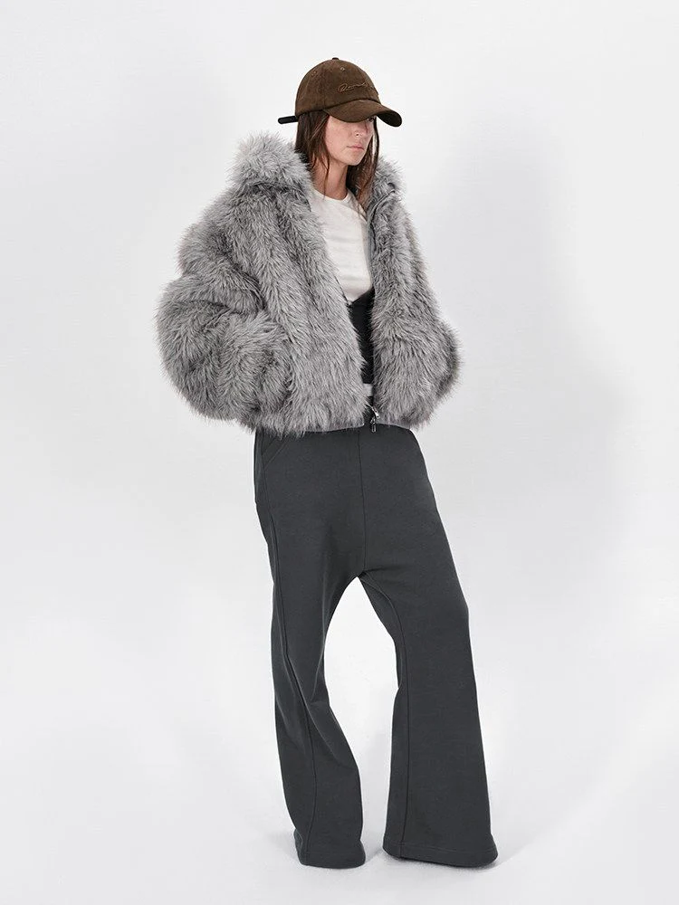 Fur-Effect Zip Jacket