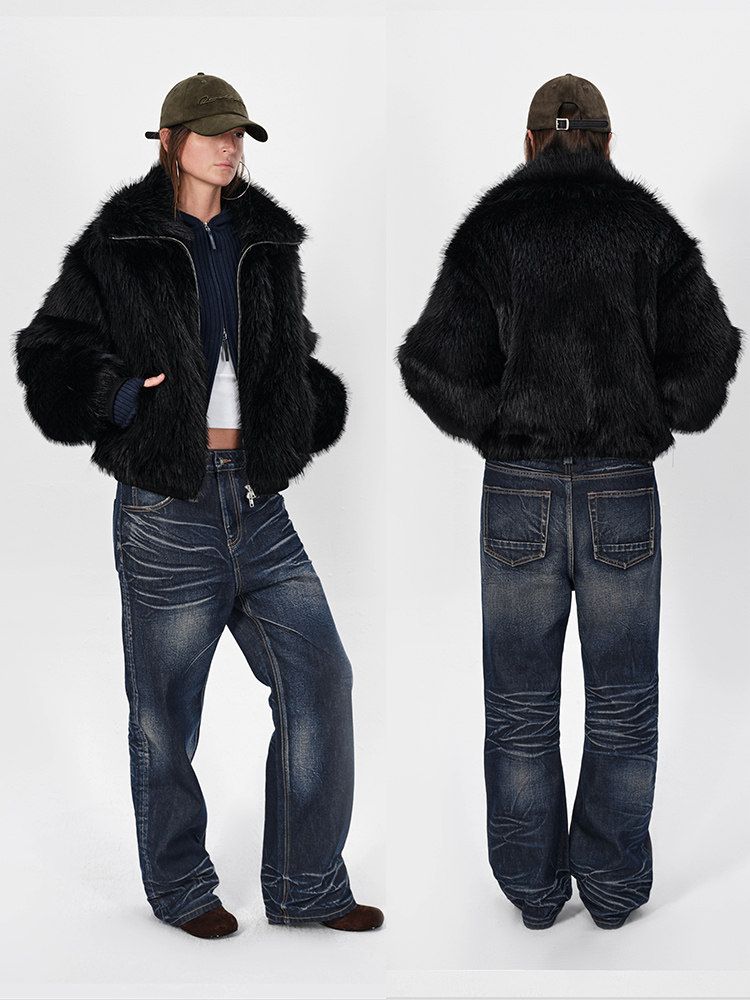 Fur-Effect Zip Jacket - Image 2