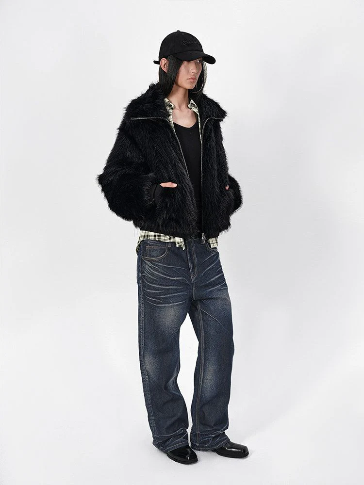 Fur-Effect Zip Jacket - Image 3