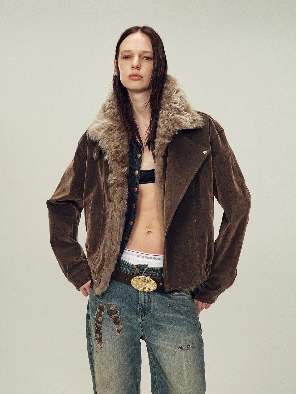 Fur-Lined Biker Jacket - Image 6