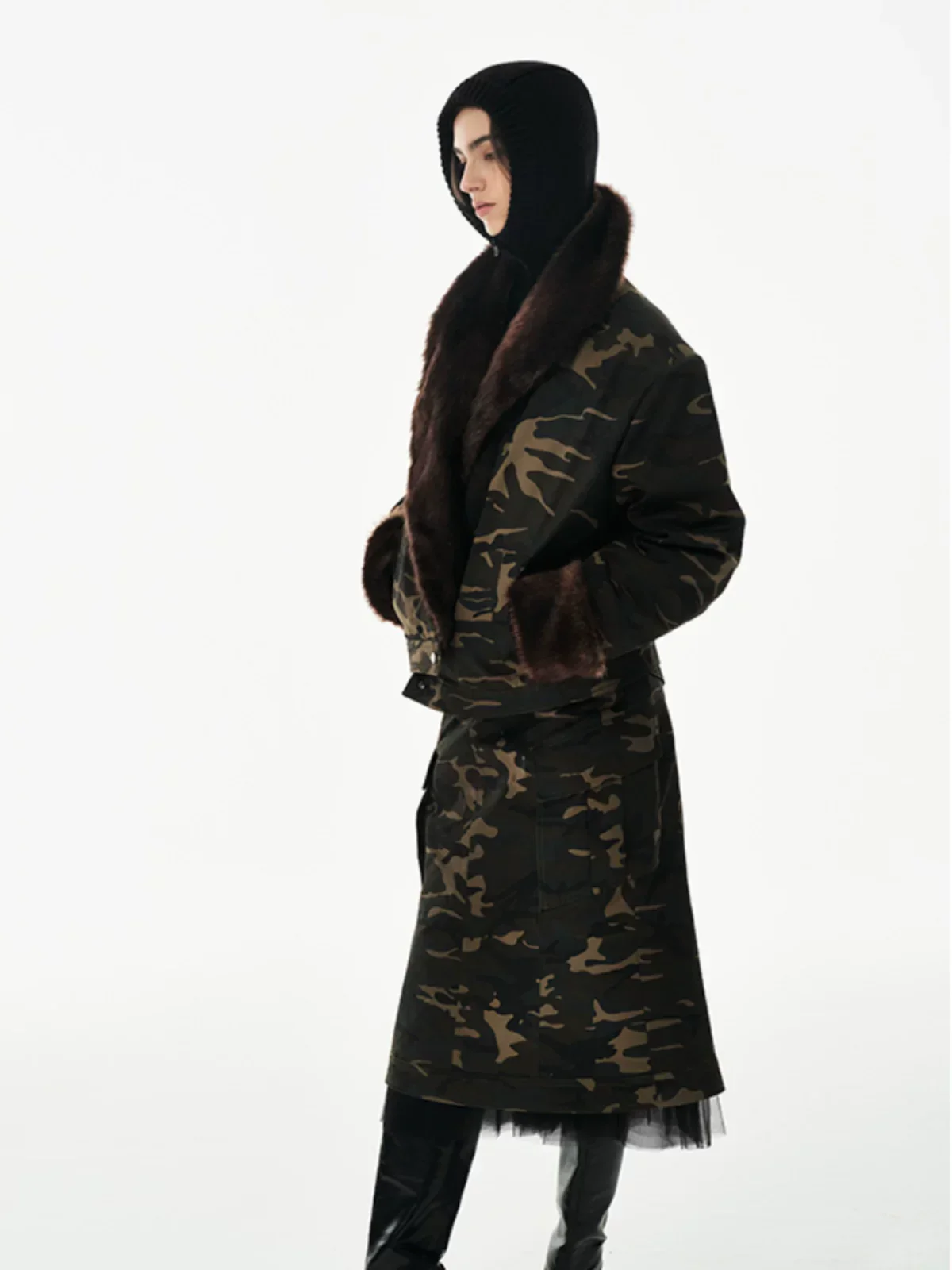 Fur-Trim Camo Jacket - Image 5