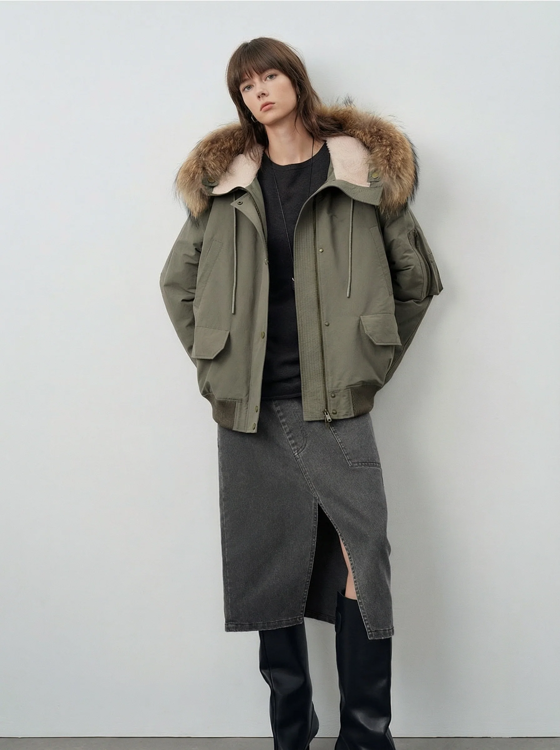 Fur-Trim Hooded Down Parka - Image 3