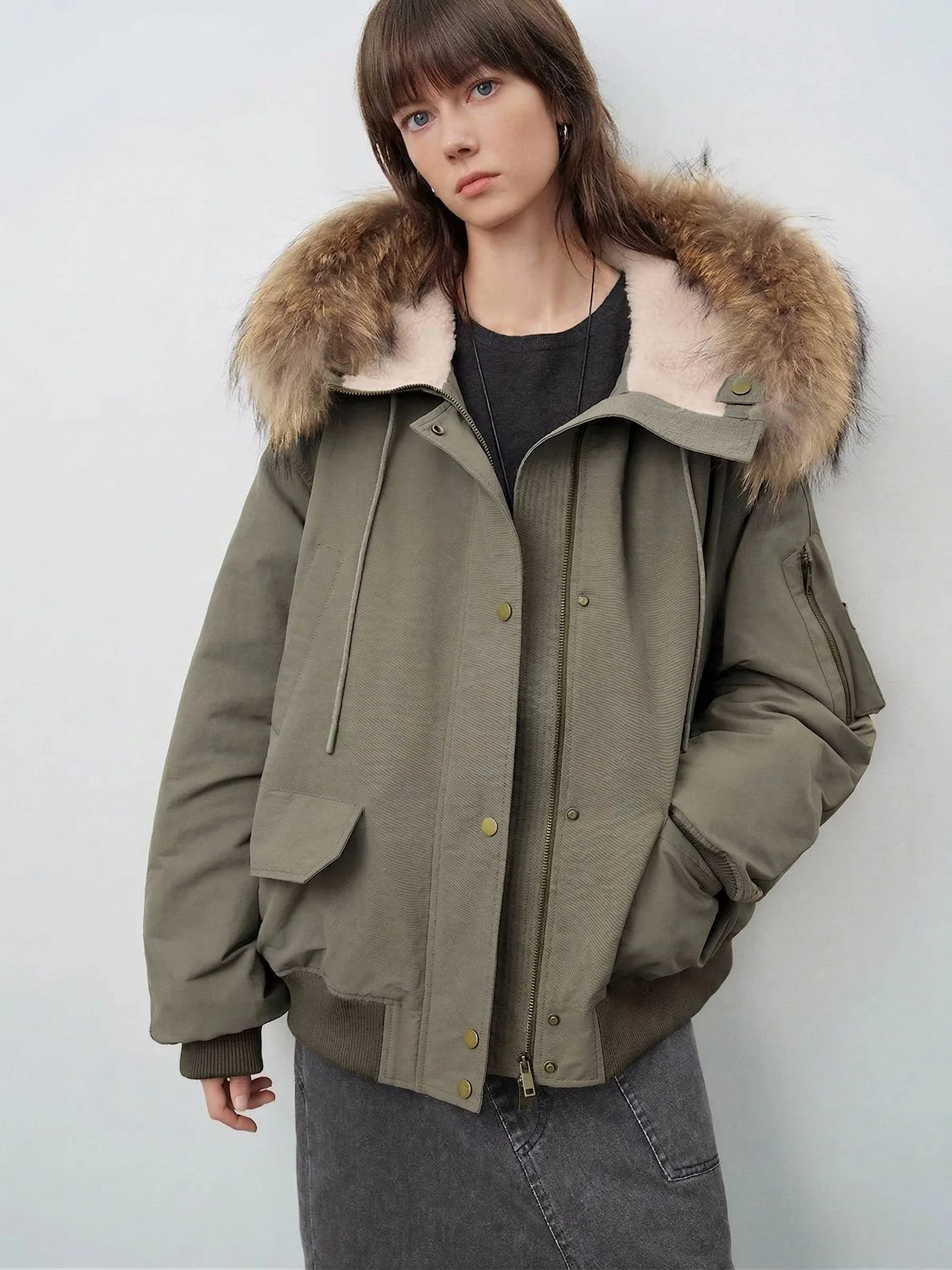 Fur-Trim Hooded Down Parka - Image 4