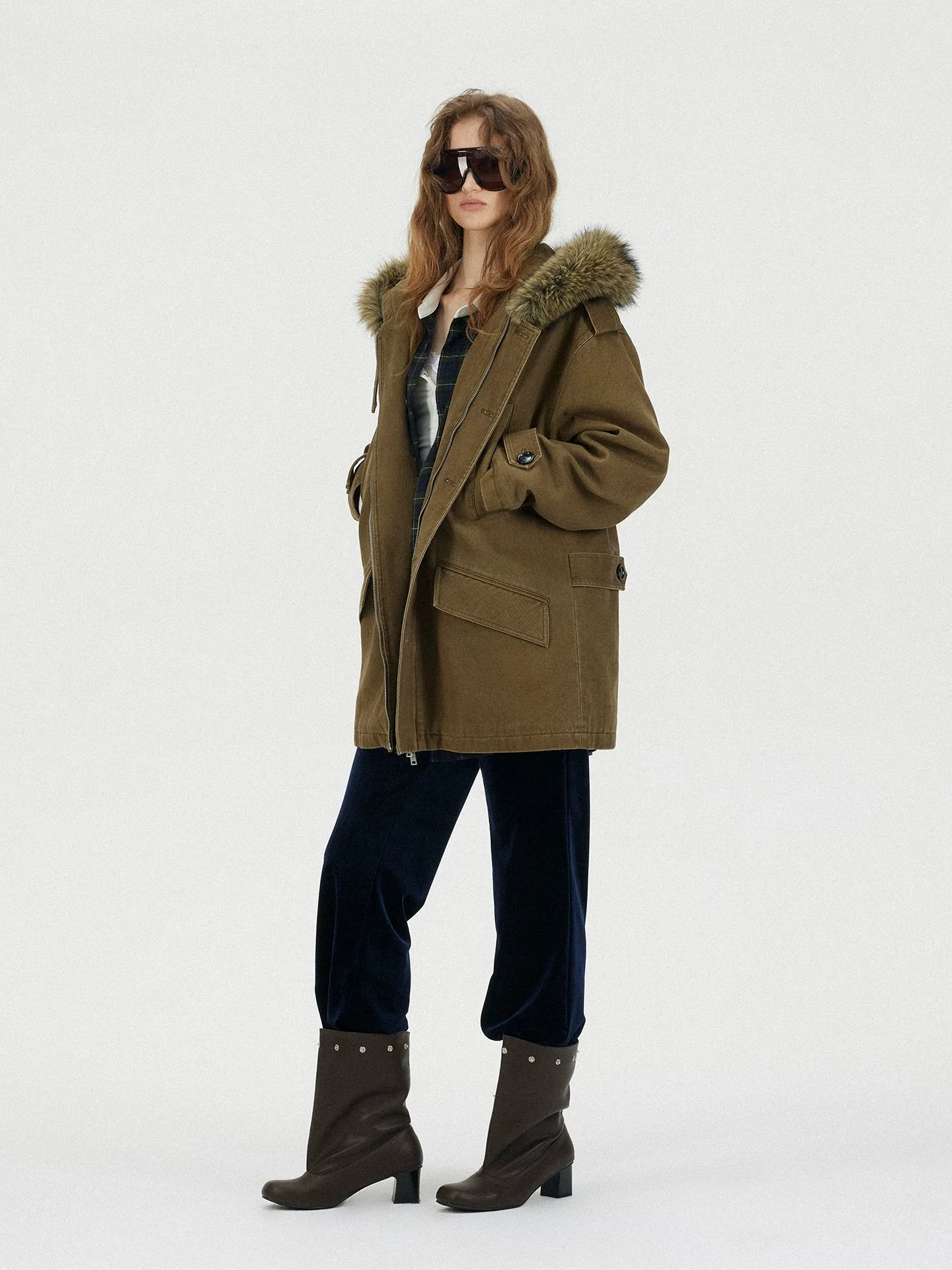 Fur-Trim Hooded Parka - Image 3