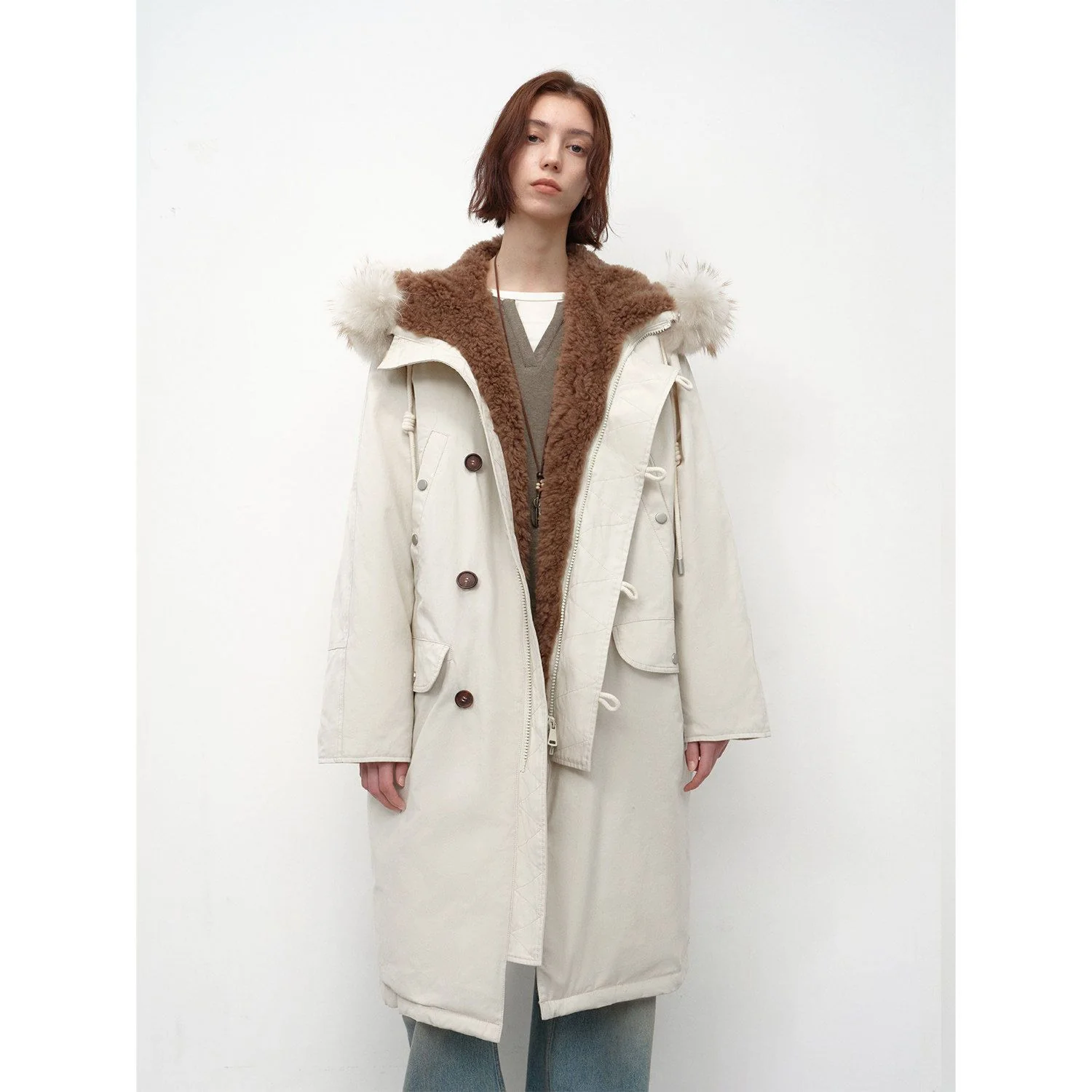 Fur-Trim Parka Coat - Image 6