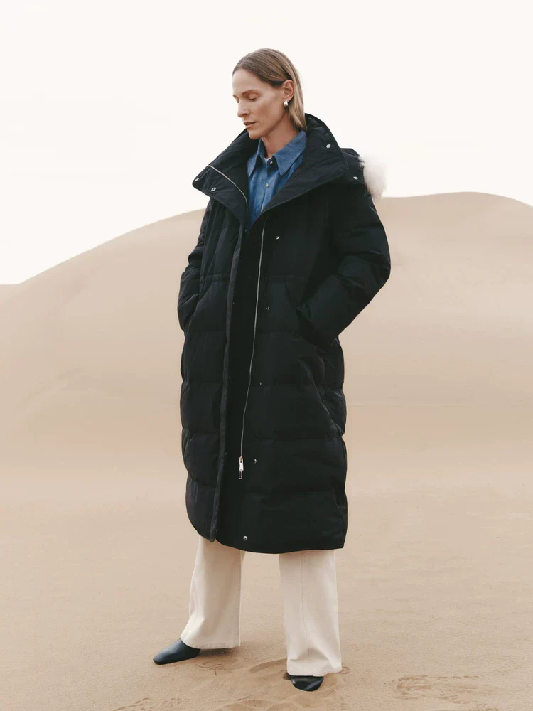 Fur-Trim Puffer Coat