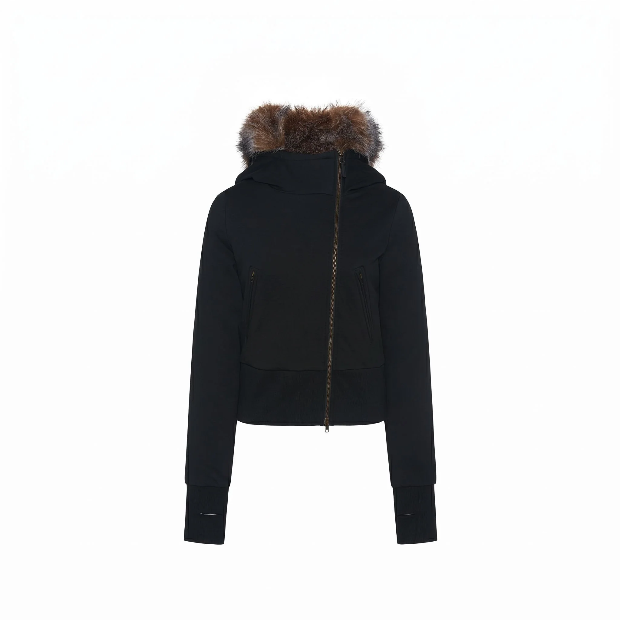 Fur Trim Zip Hoodie - Image 6